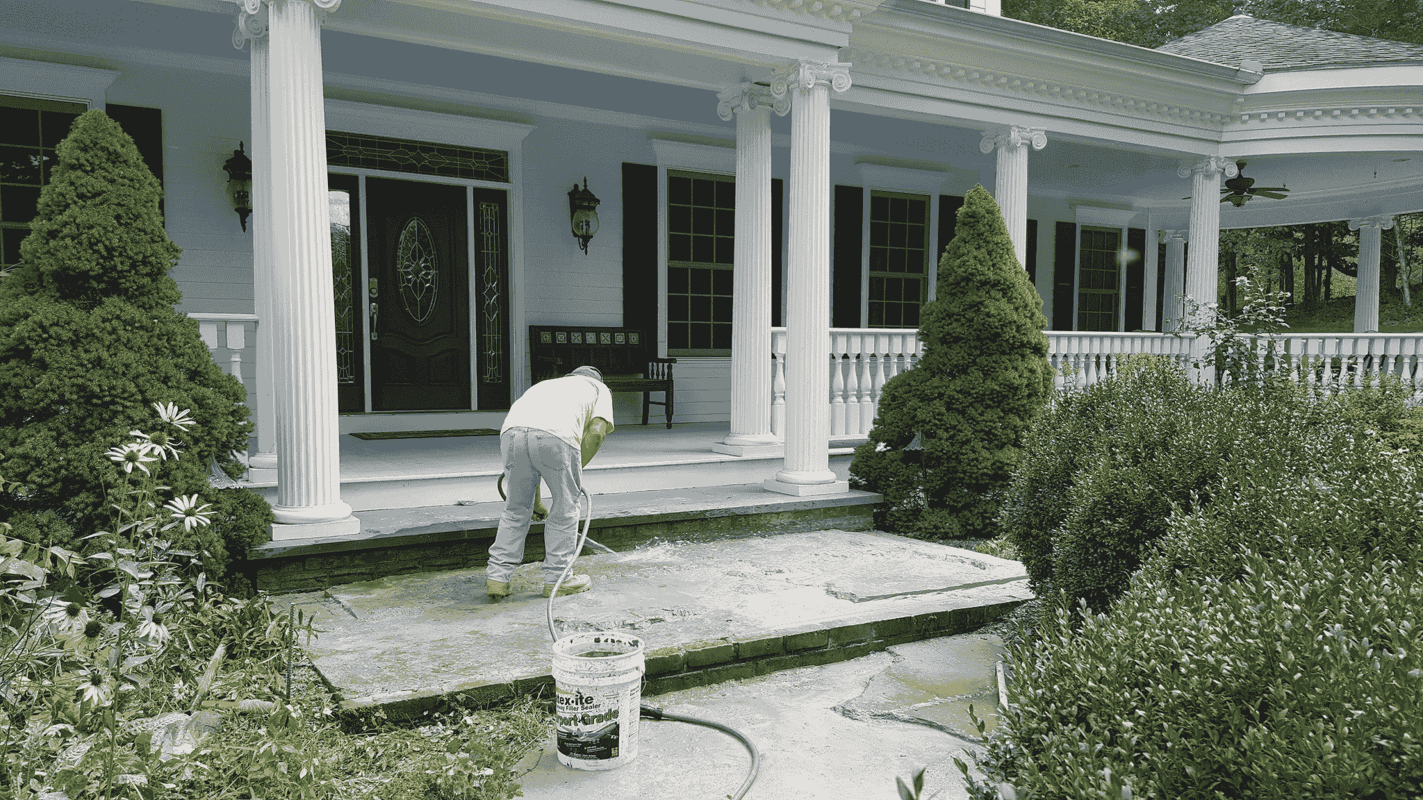 how to install composite decking on prepared concrete surface