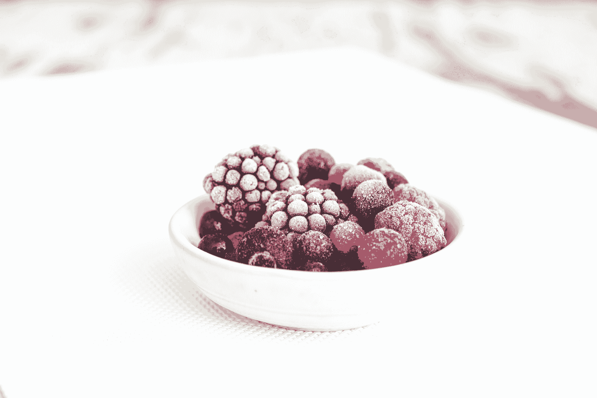 freshly made freeze dried raspberry dish