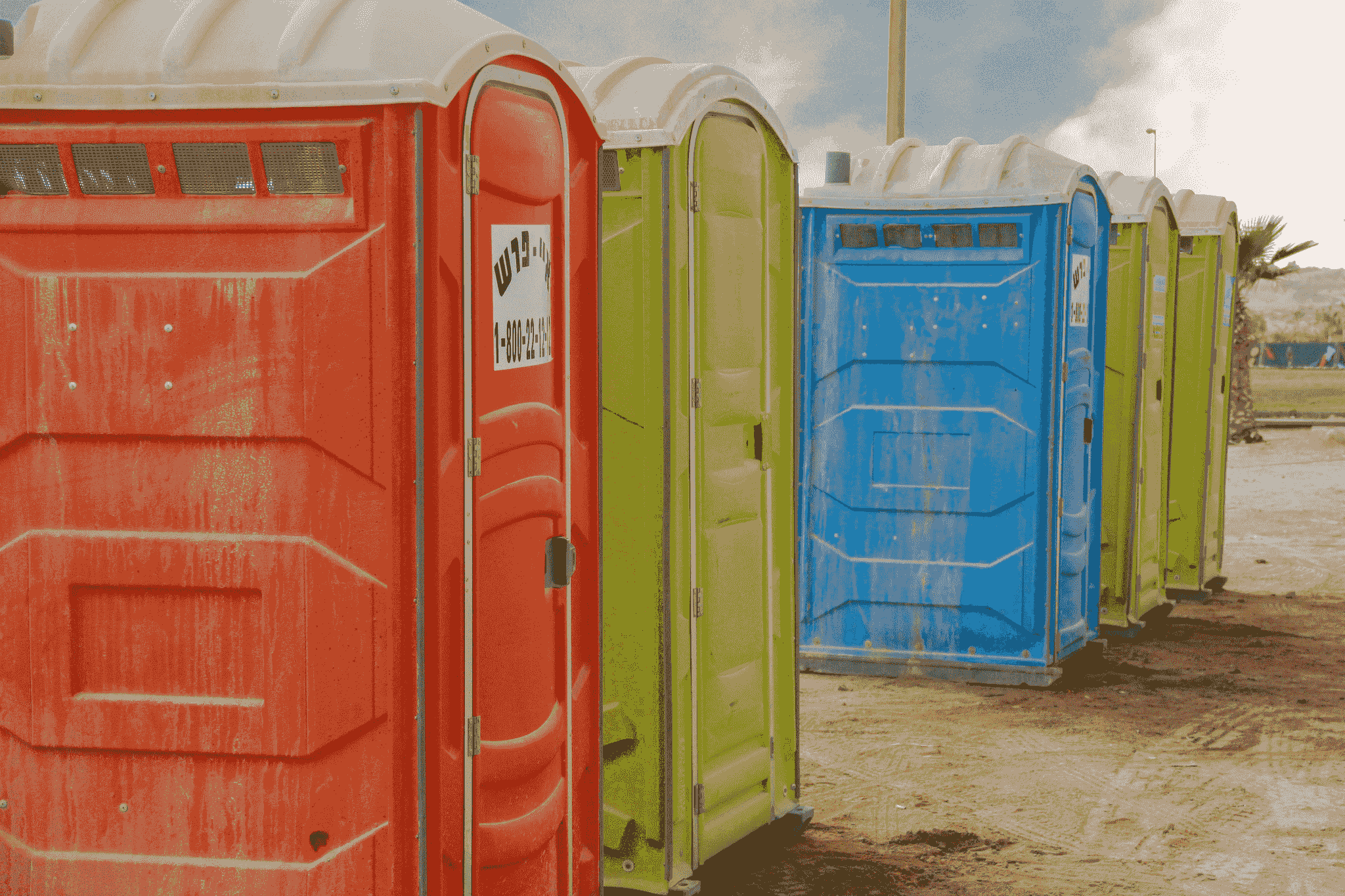 Different types of portable toilet solutions available from PreFab Inc.