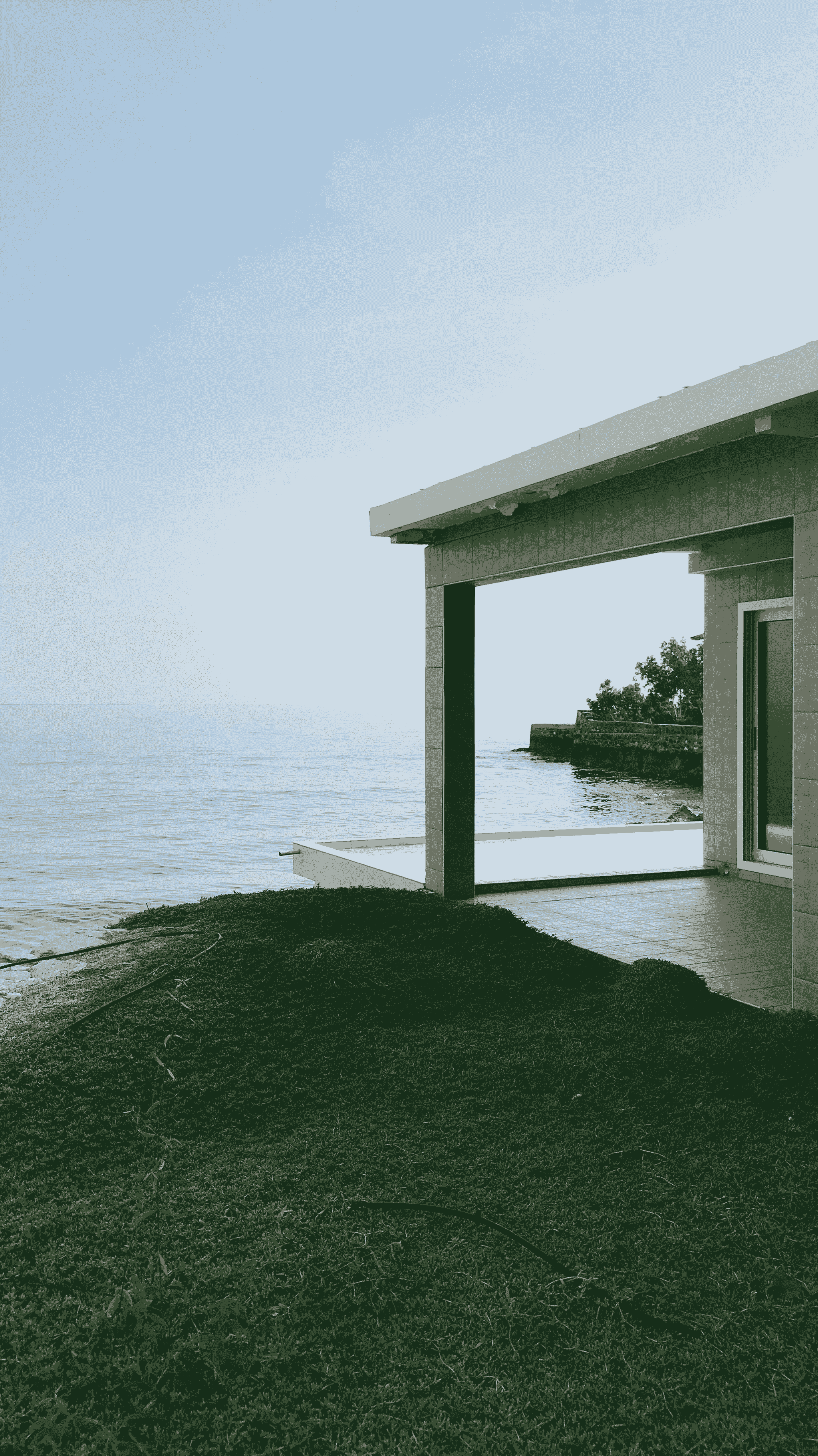 Prefab Beach House Illustration with Modern Design