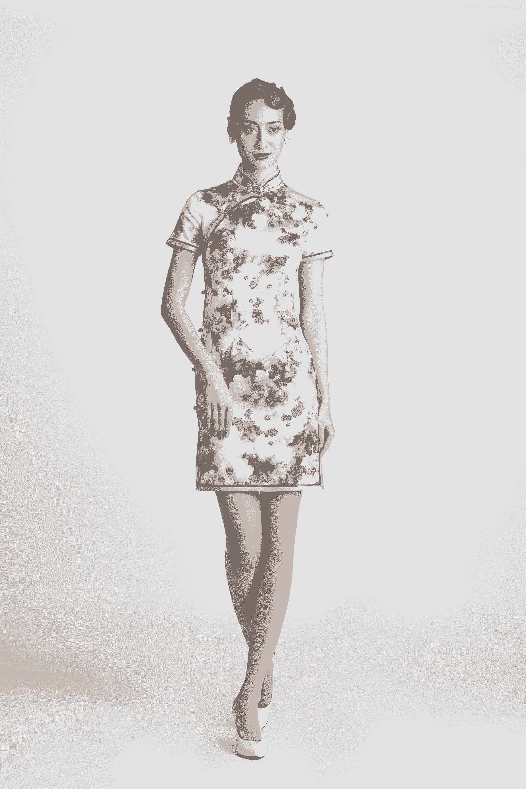 Clothing Made in China - Elegant Silk Dress Embroidery