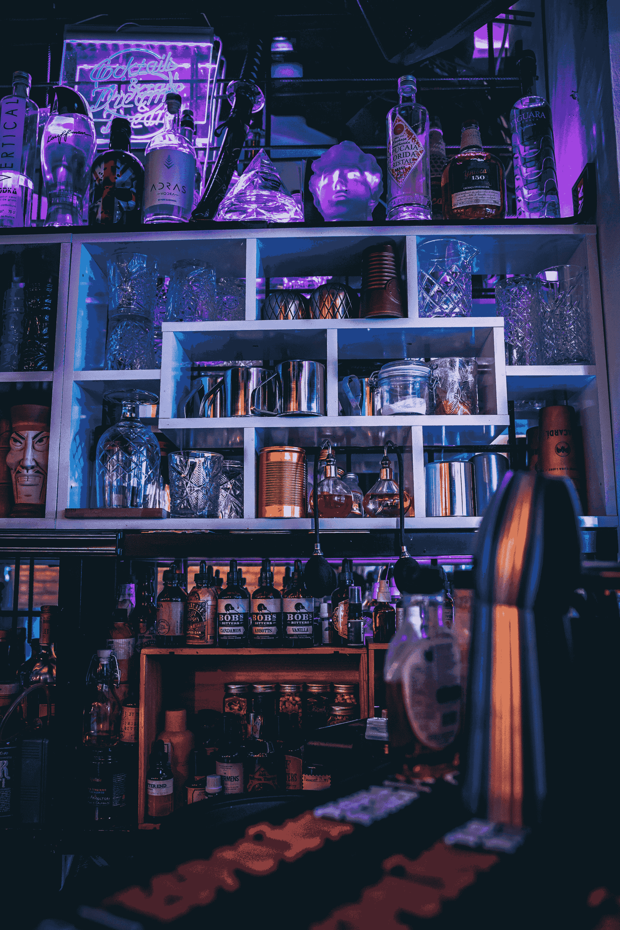 Stylish moveable bar enhancing home decor