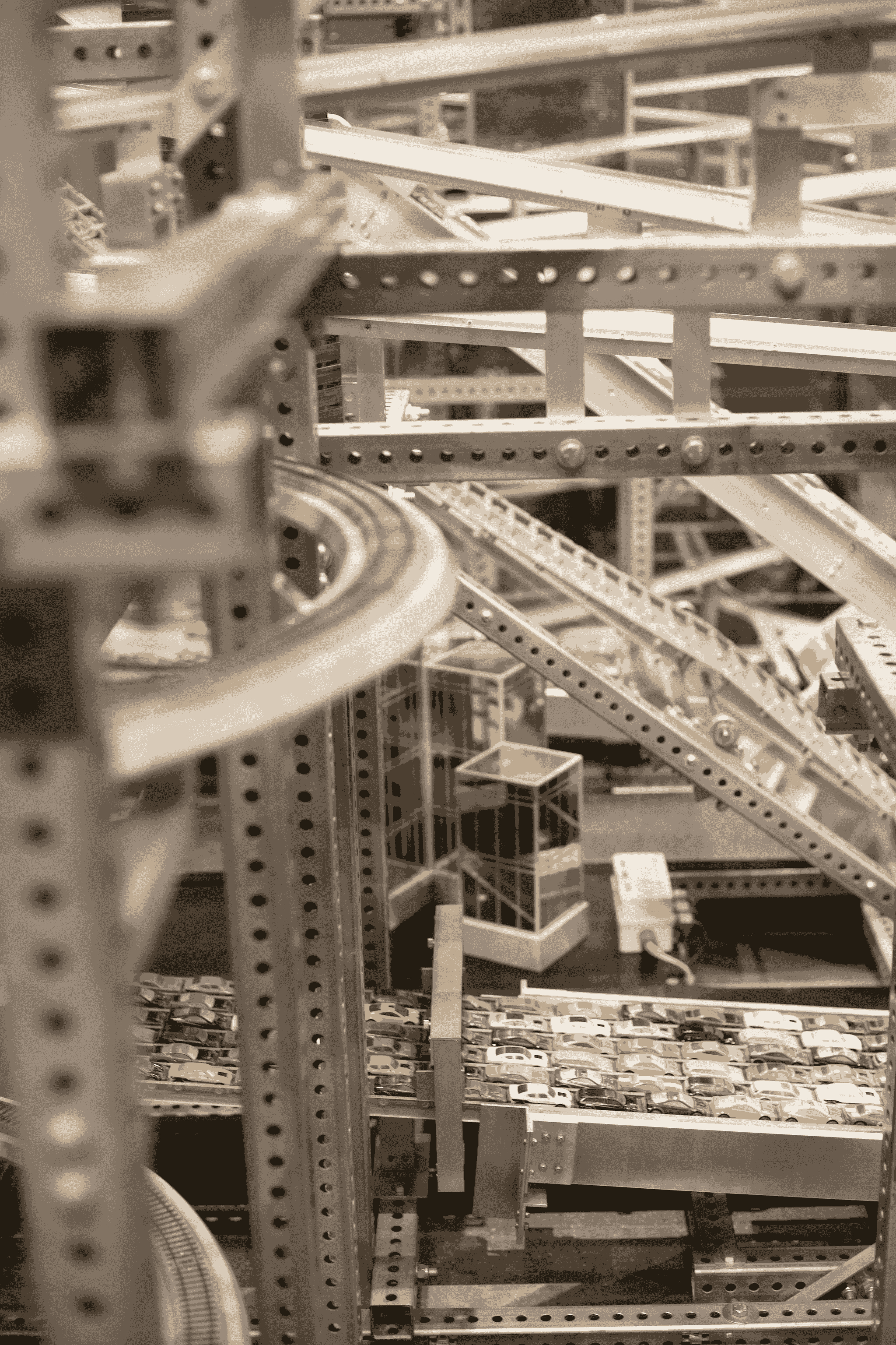 Inside view of a china toys manufacturer's factory showing assembly lines.