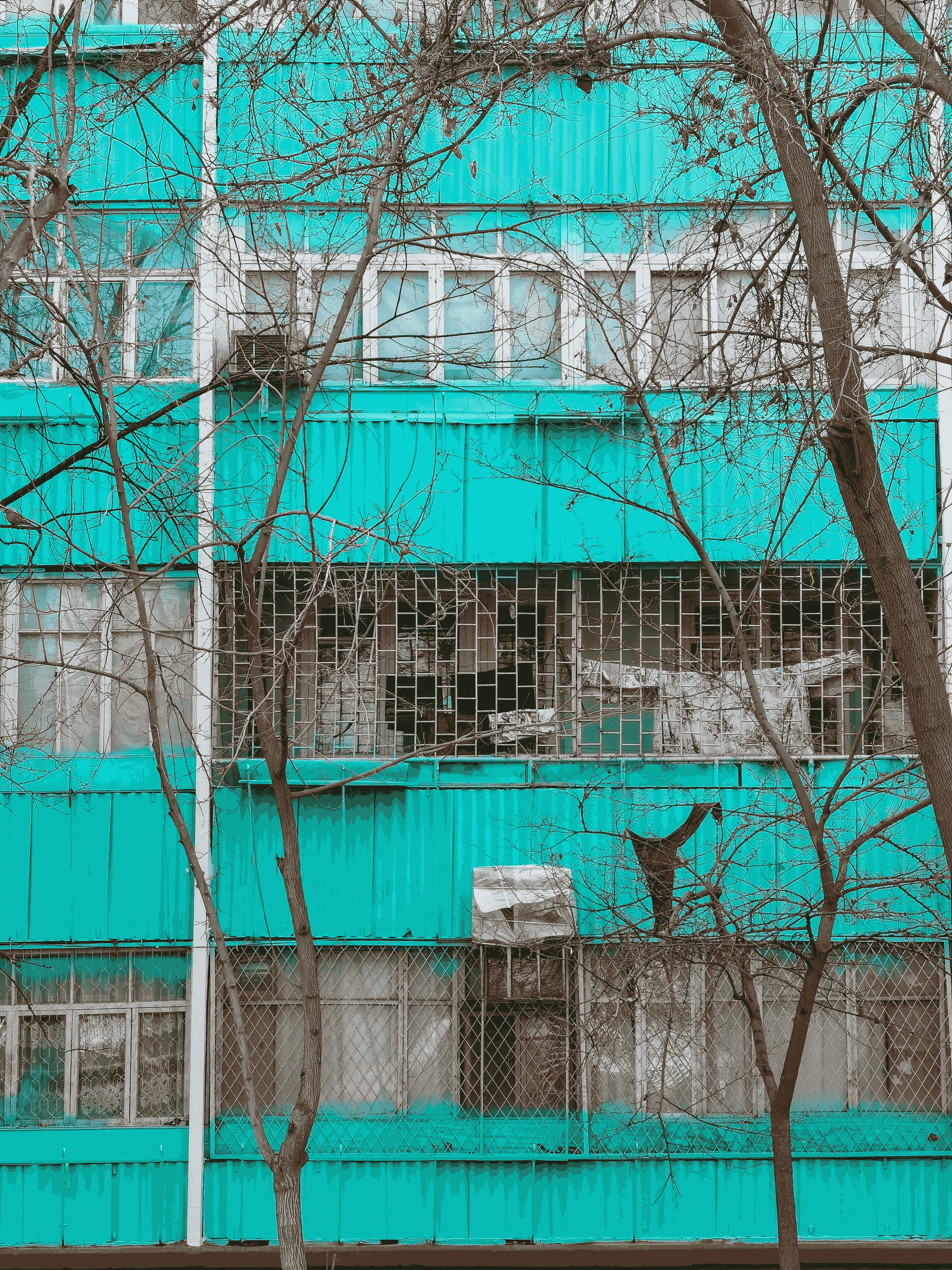 Stylish container apartment building showcasing innovative architecture