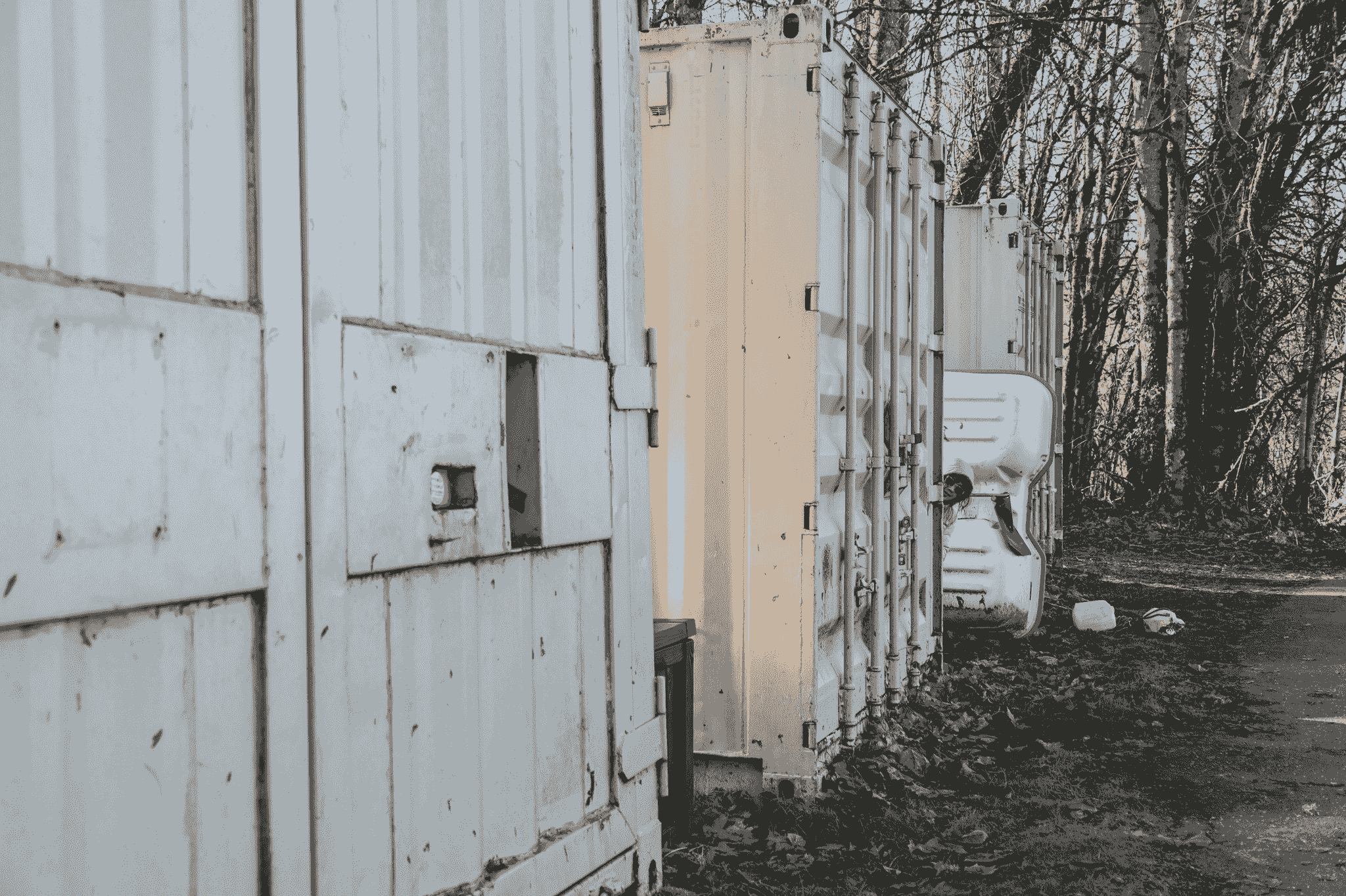 off grid shipping container cabin waste management