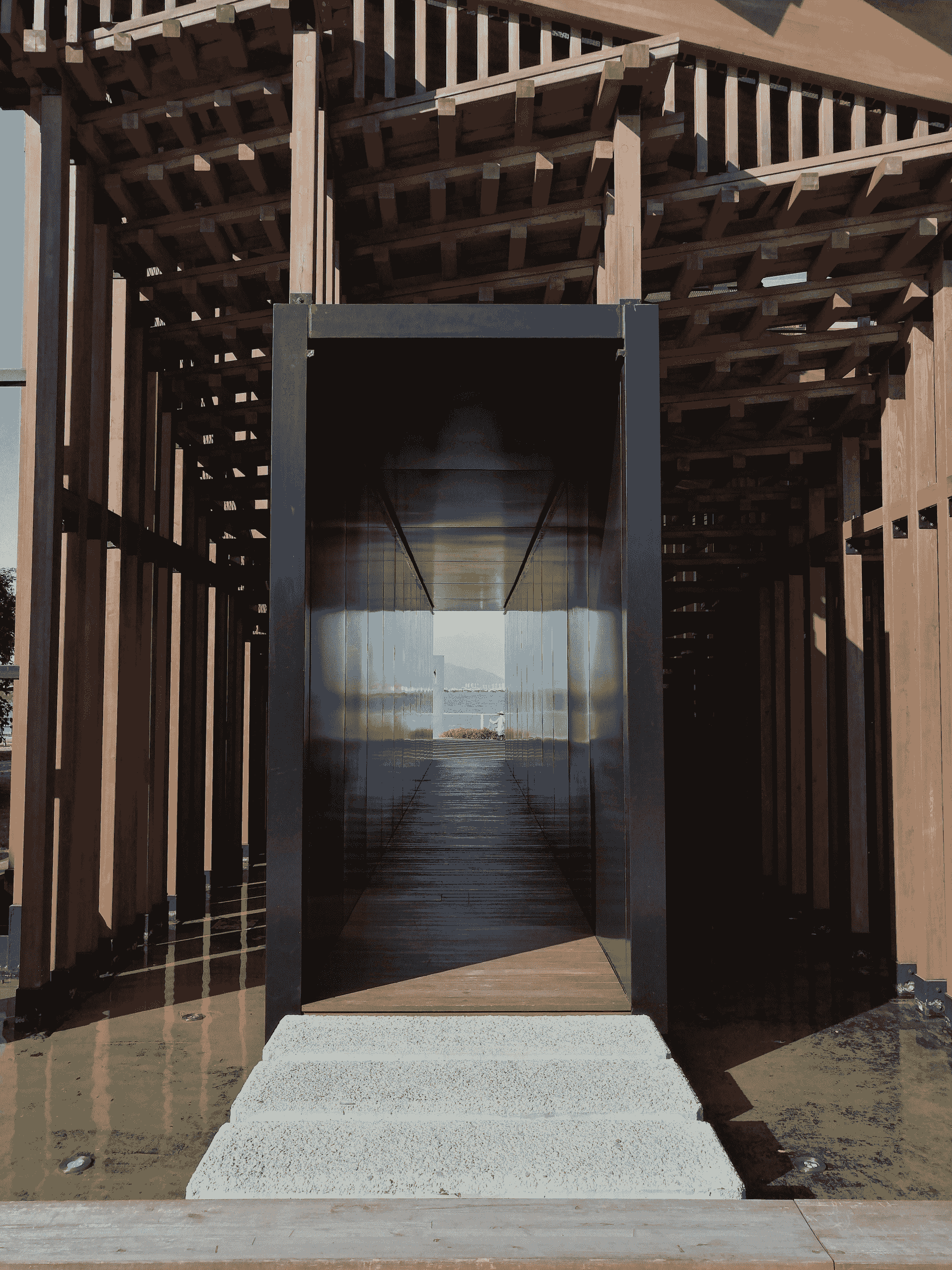 large shipping container house interior