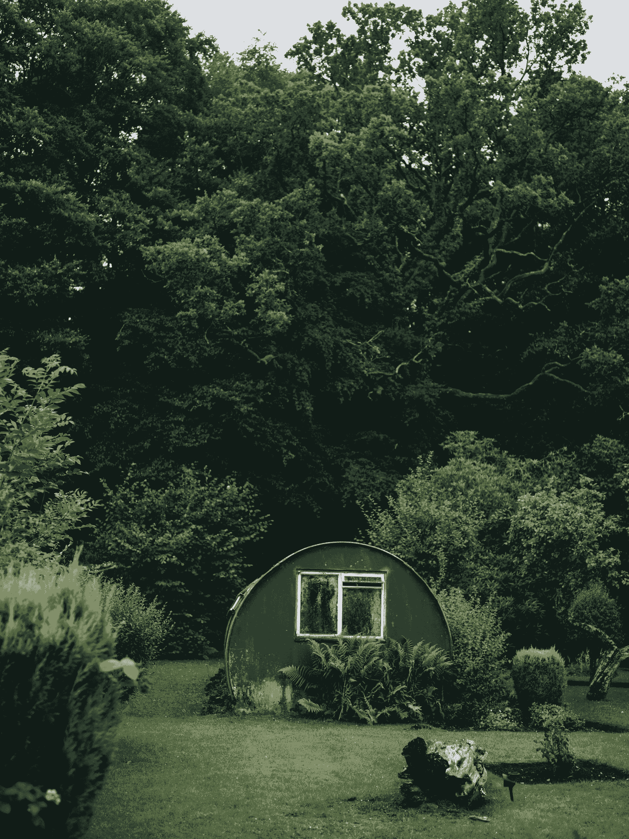 Durable Tuff Shed storage cabins nestled in nature