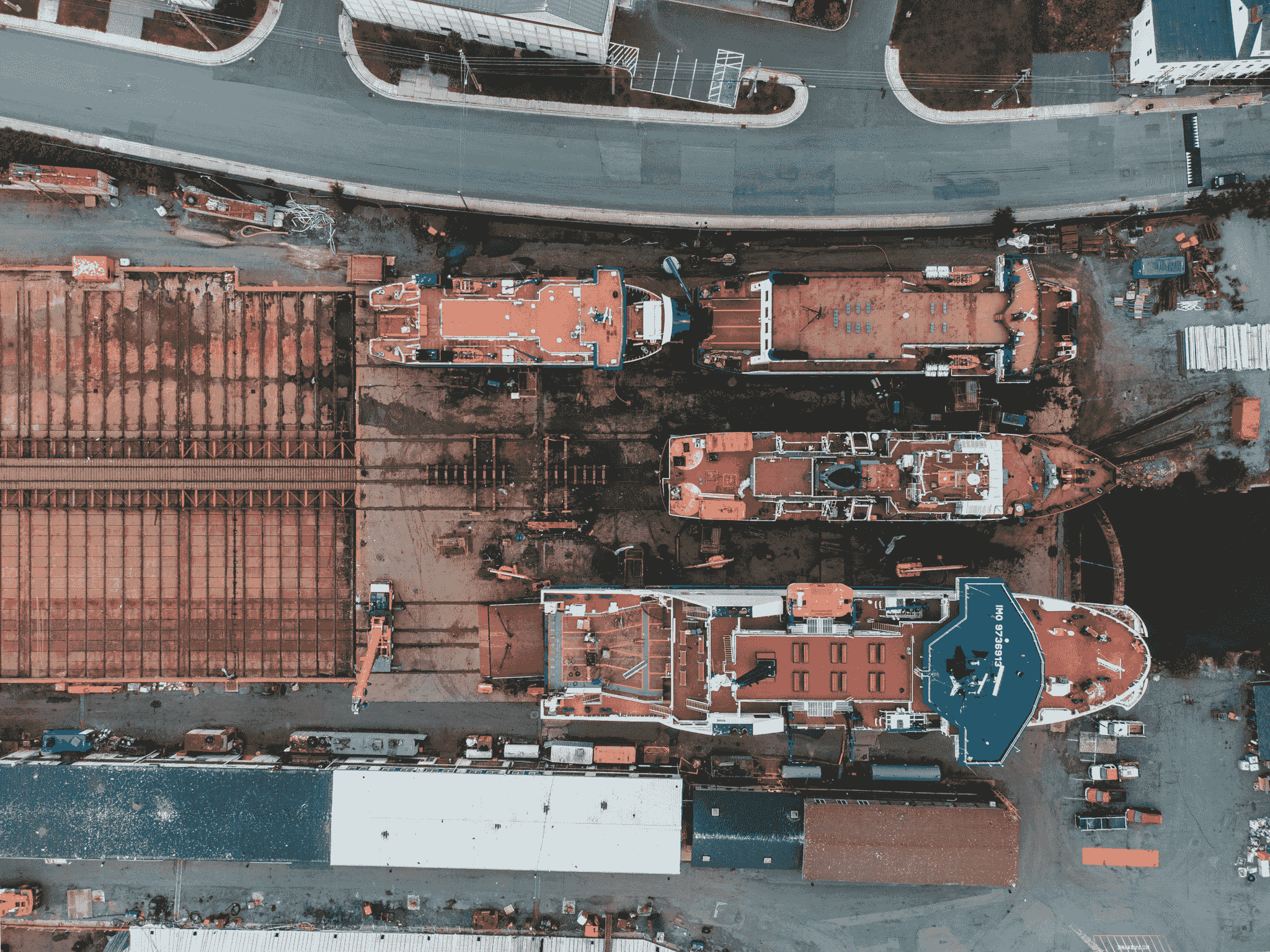 Aerial view of bustling Shanghai Port showcasing its significance as one of the top shipping ports in China