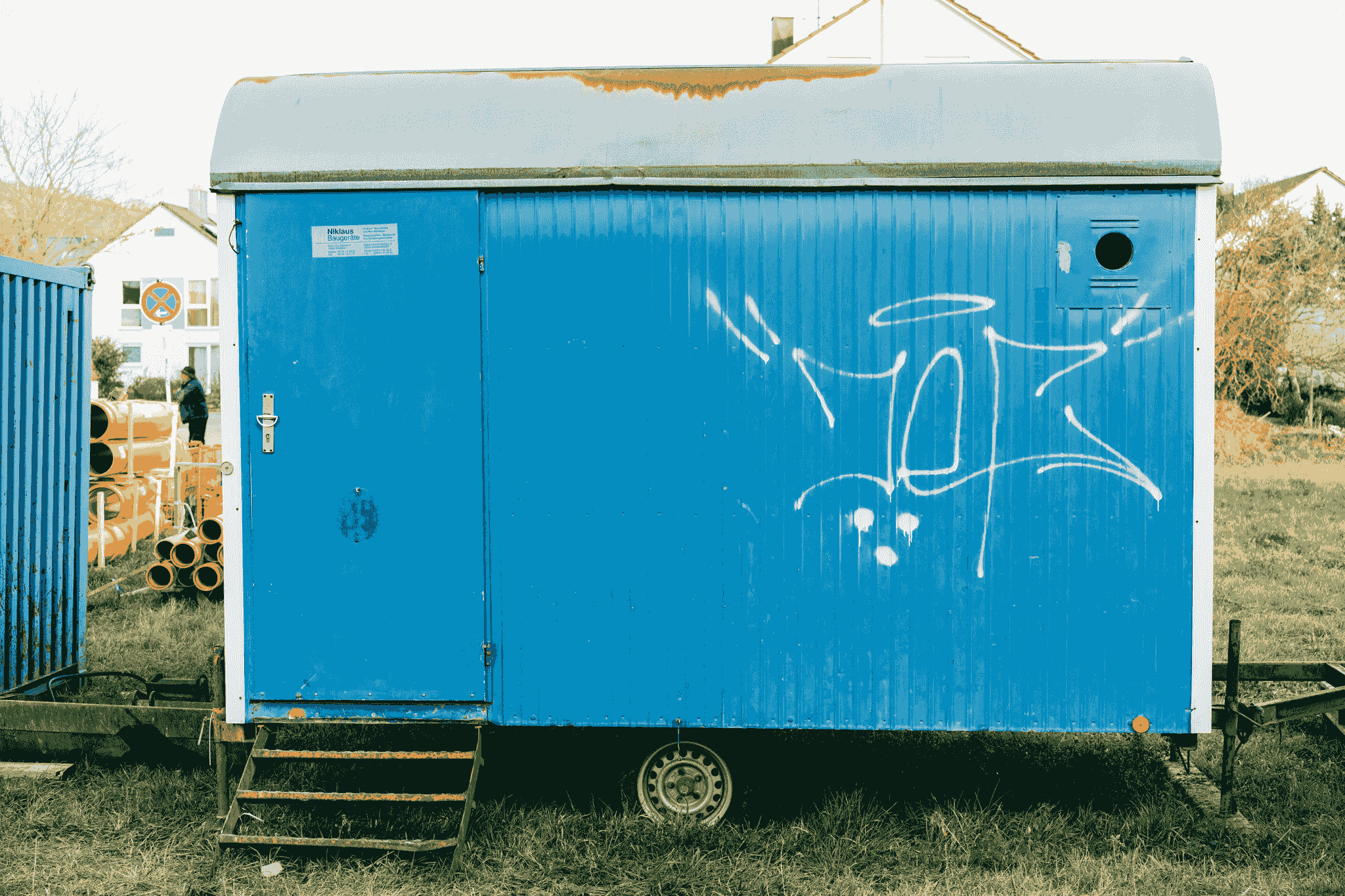 Portable bathroom with elegant decor enhances user experience