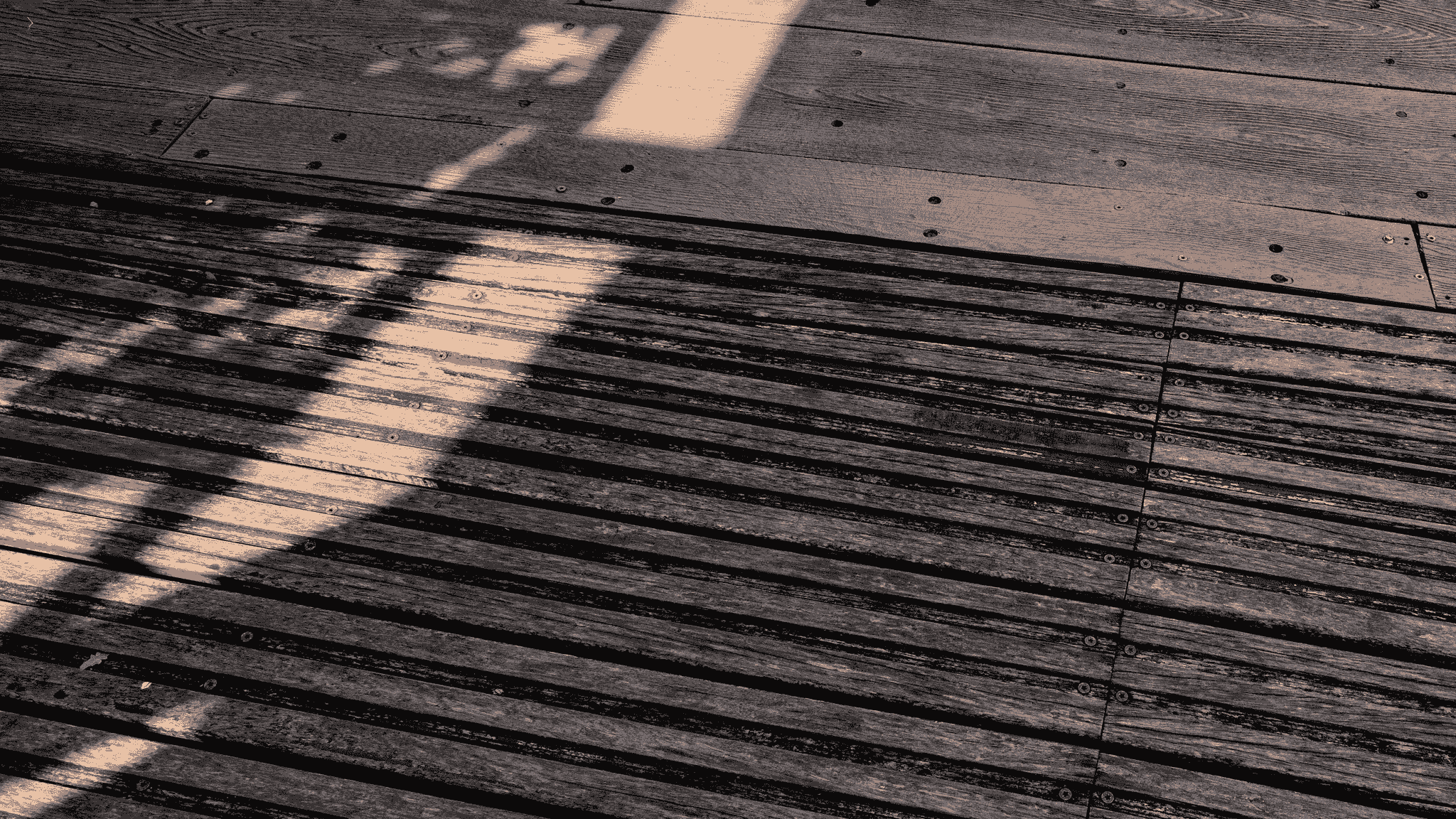 Anti slip decking applied on textured deck boards.