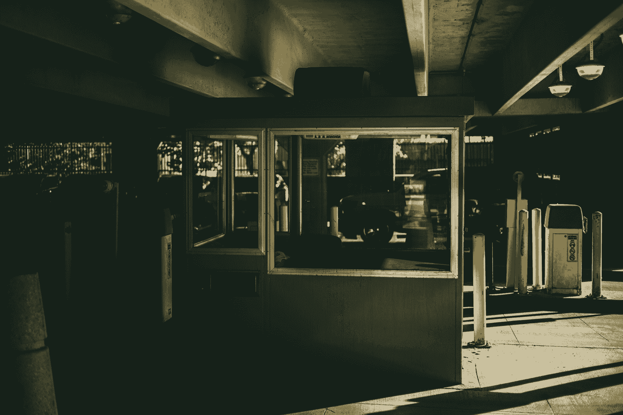 secure parking booth with advanced technology features