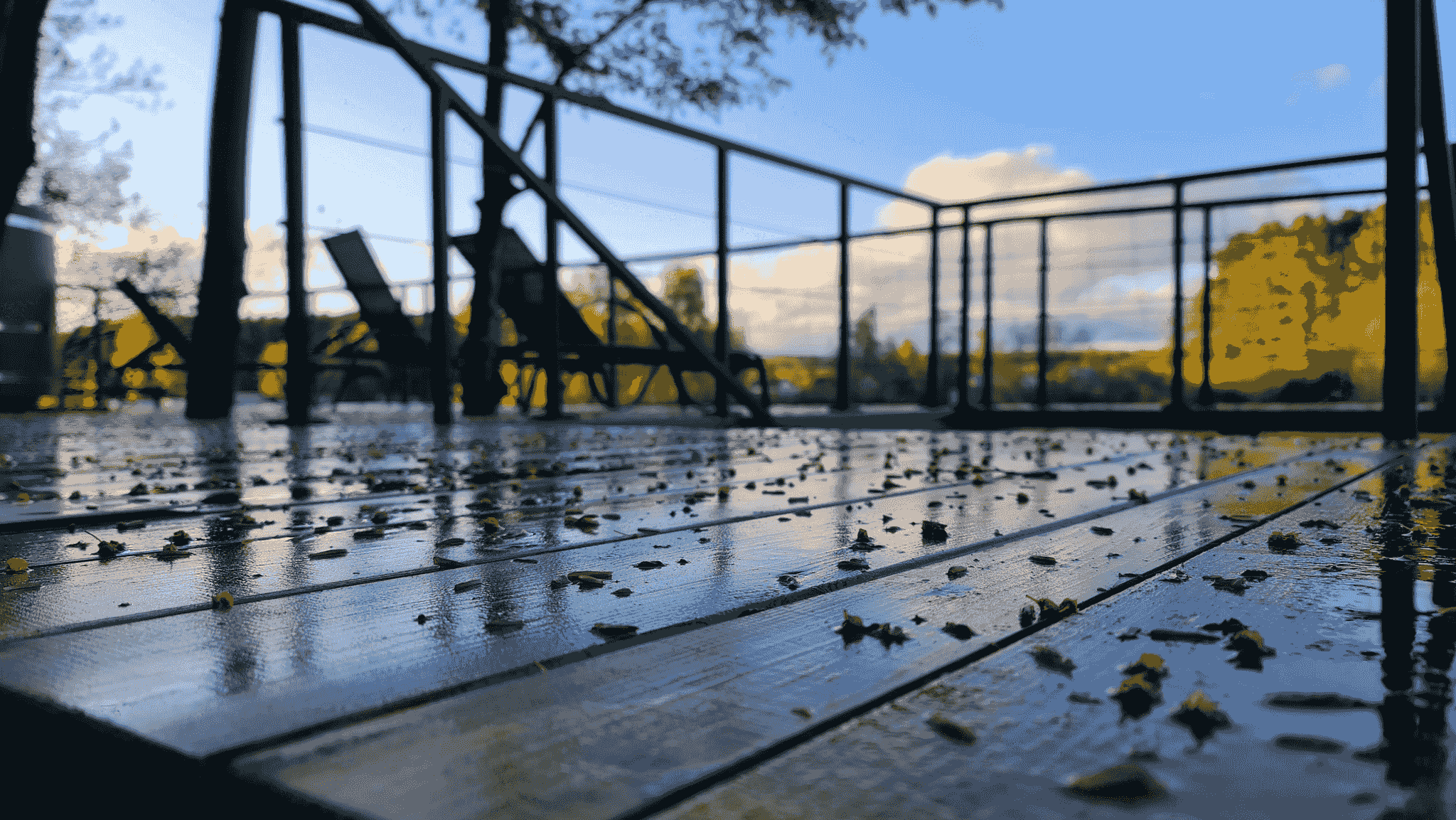 how to fix warped composite decking with visible tools around