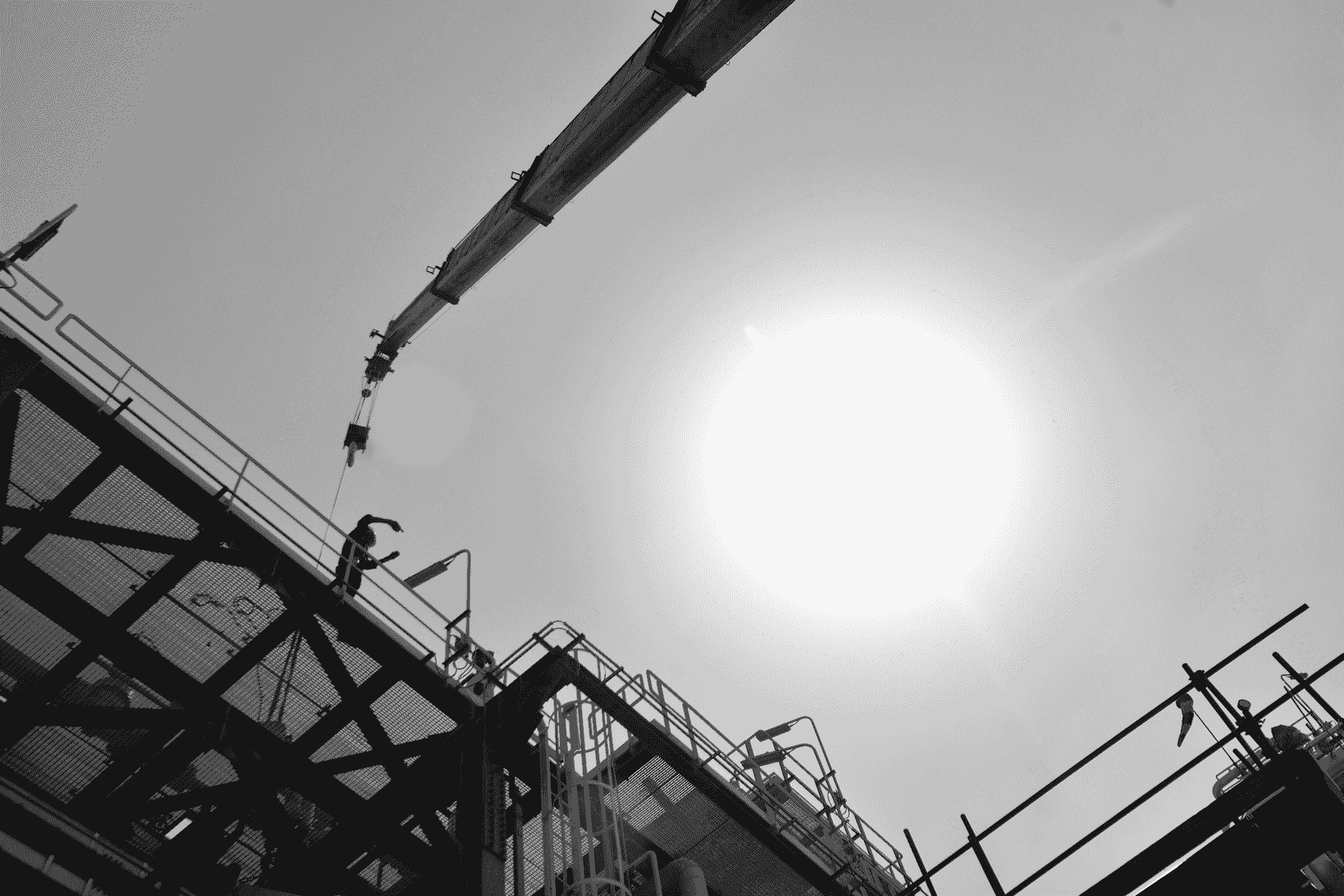 light gauge steel structure being assembled at a construction site