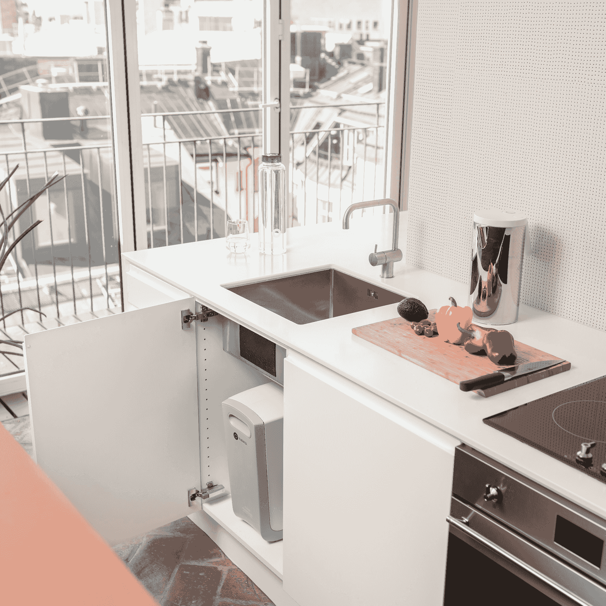 Modern kitchen facilities in vacation home