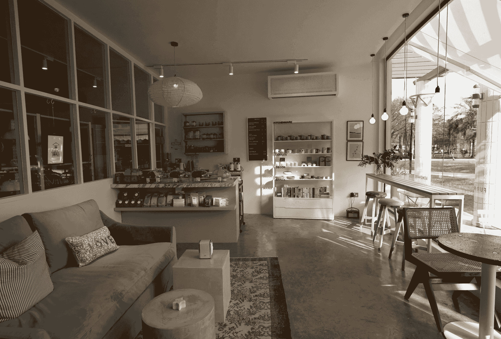Innovative interior design ideas for storage container coffee shop