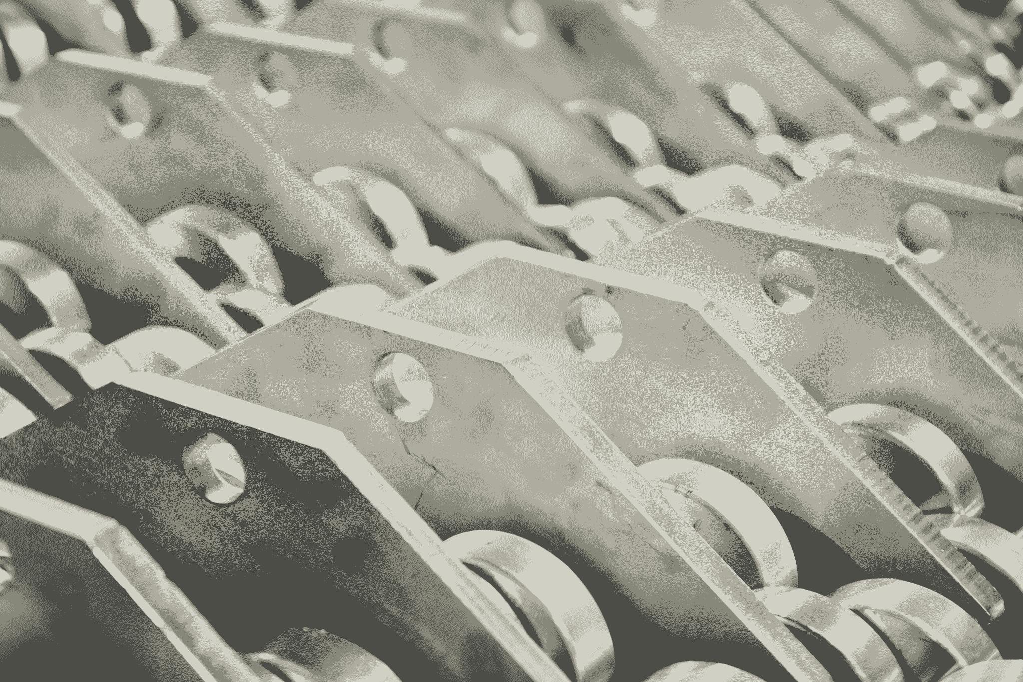 Die cast aluminum alloys being inspected on production line