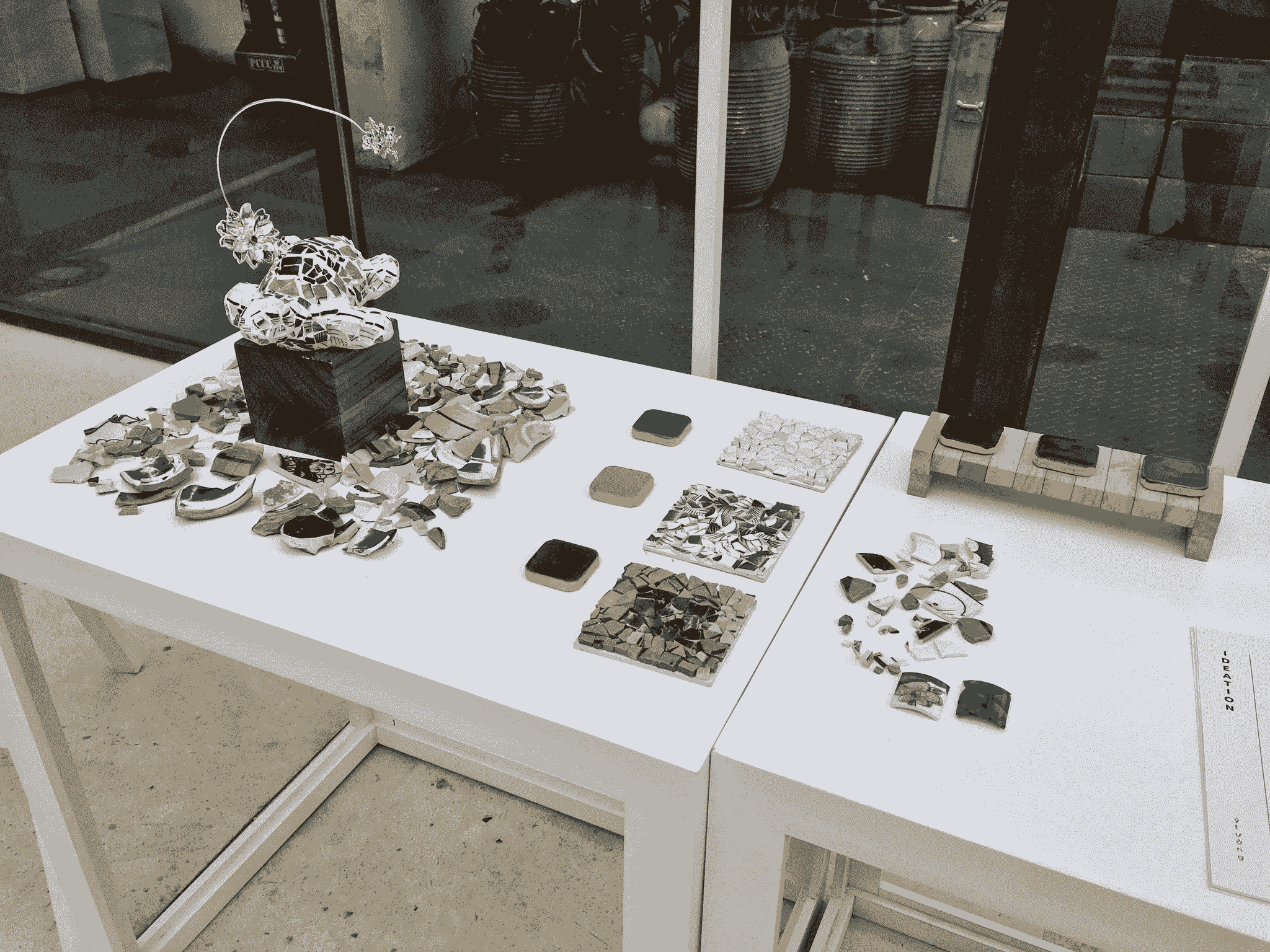 Exquisite collection of china tiles on display