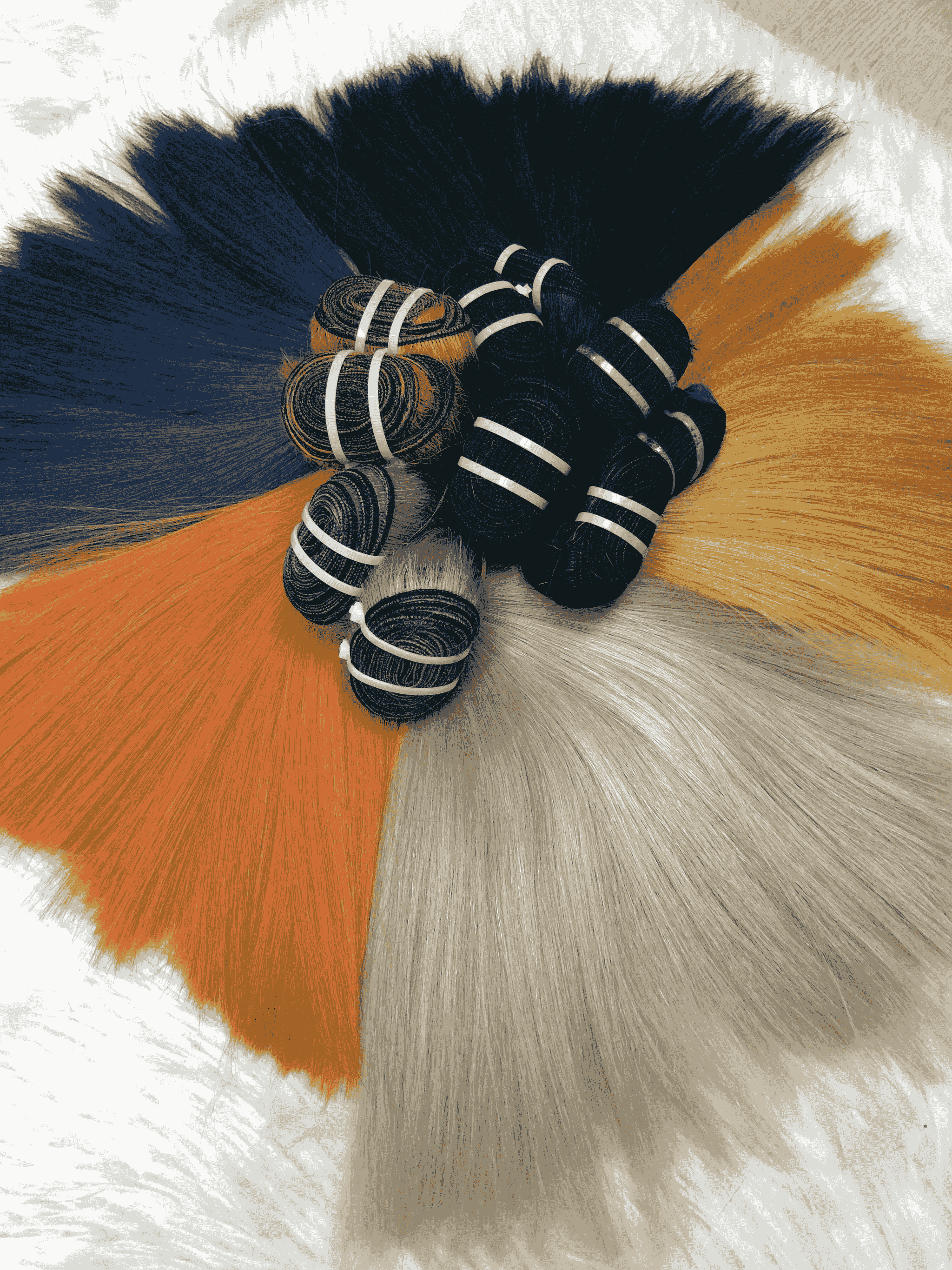 wholesale bundles of hair showcased in various styles