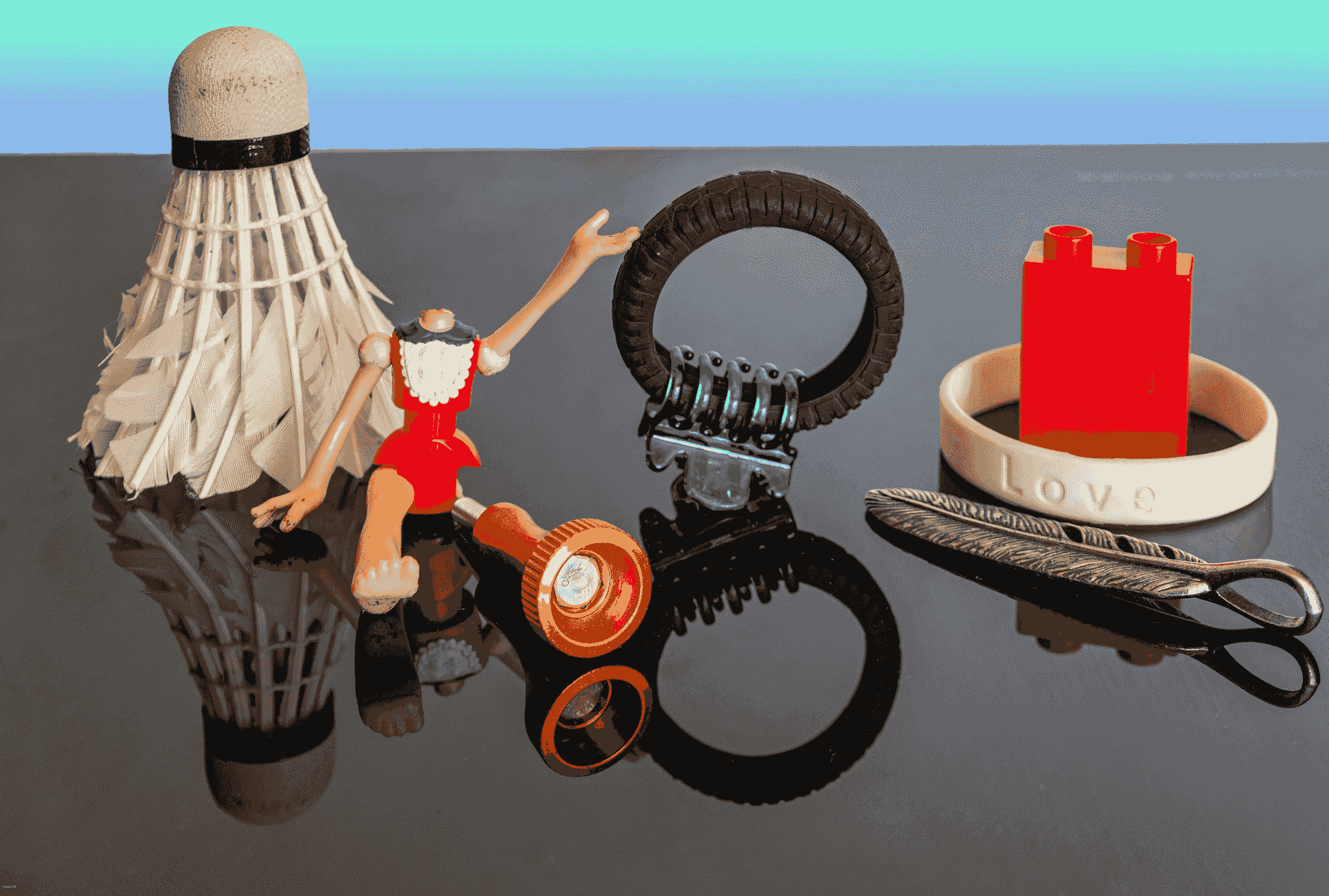 カラフルな3Dプリントオブジェクトのアソートメント