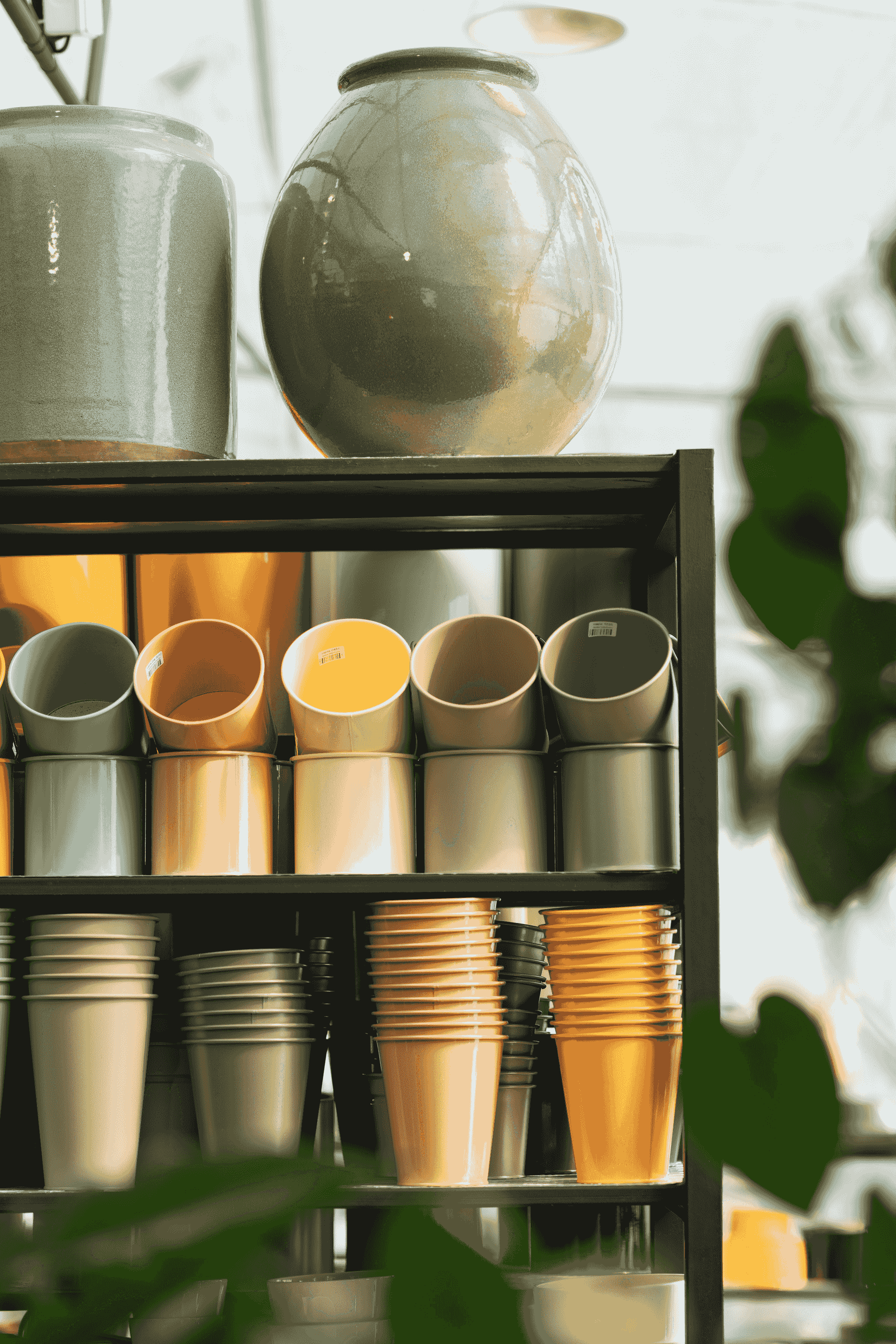 Colorful folding container collection by PreFab Inc.