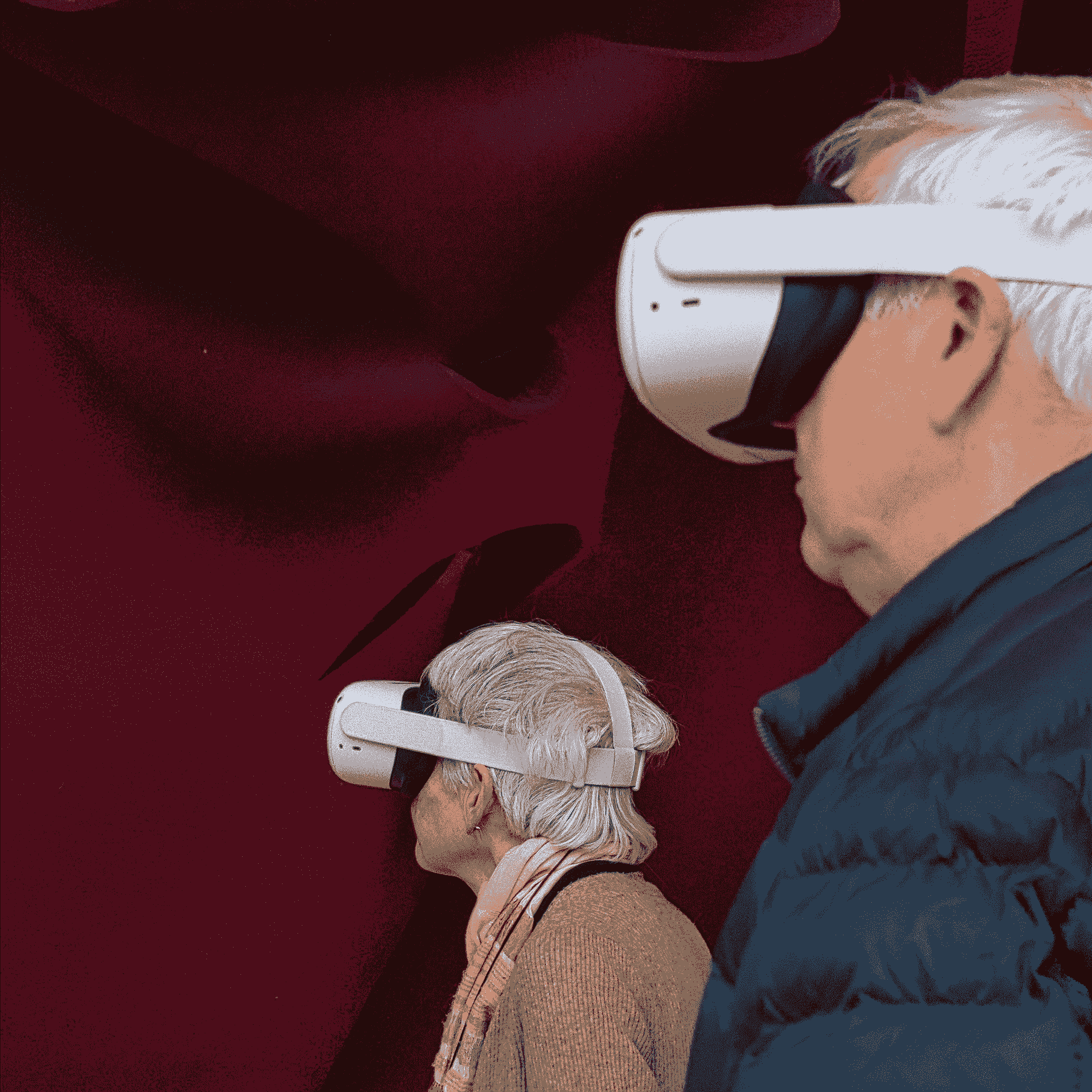 people using ai smart glasses outdoors