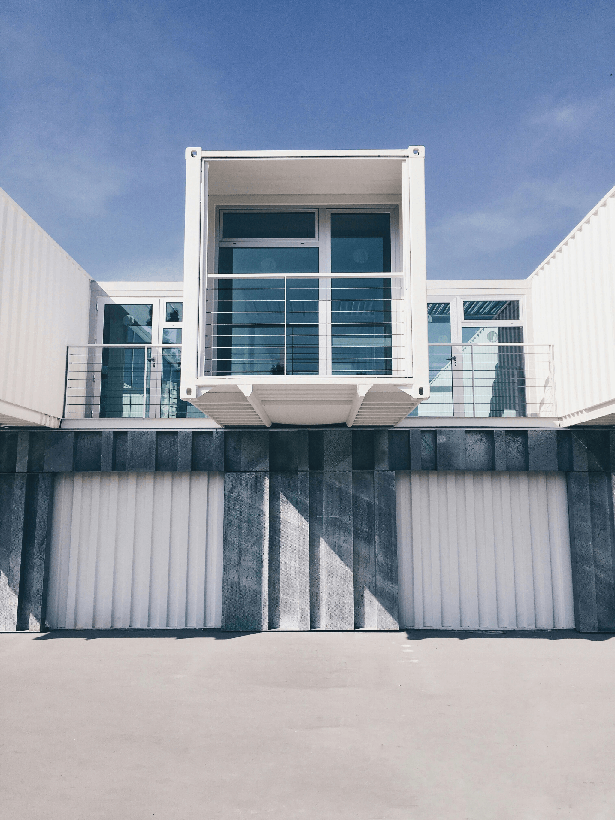 Spacious and modern large shipping container home