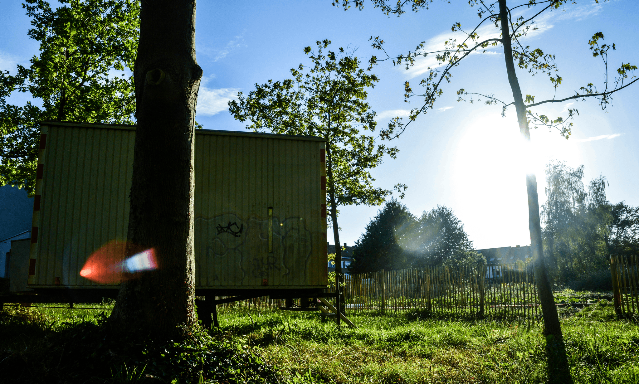 container home builders near me working on eco-friendly project
