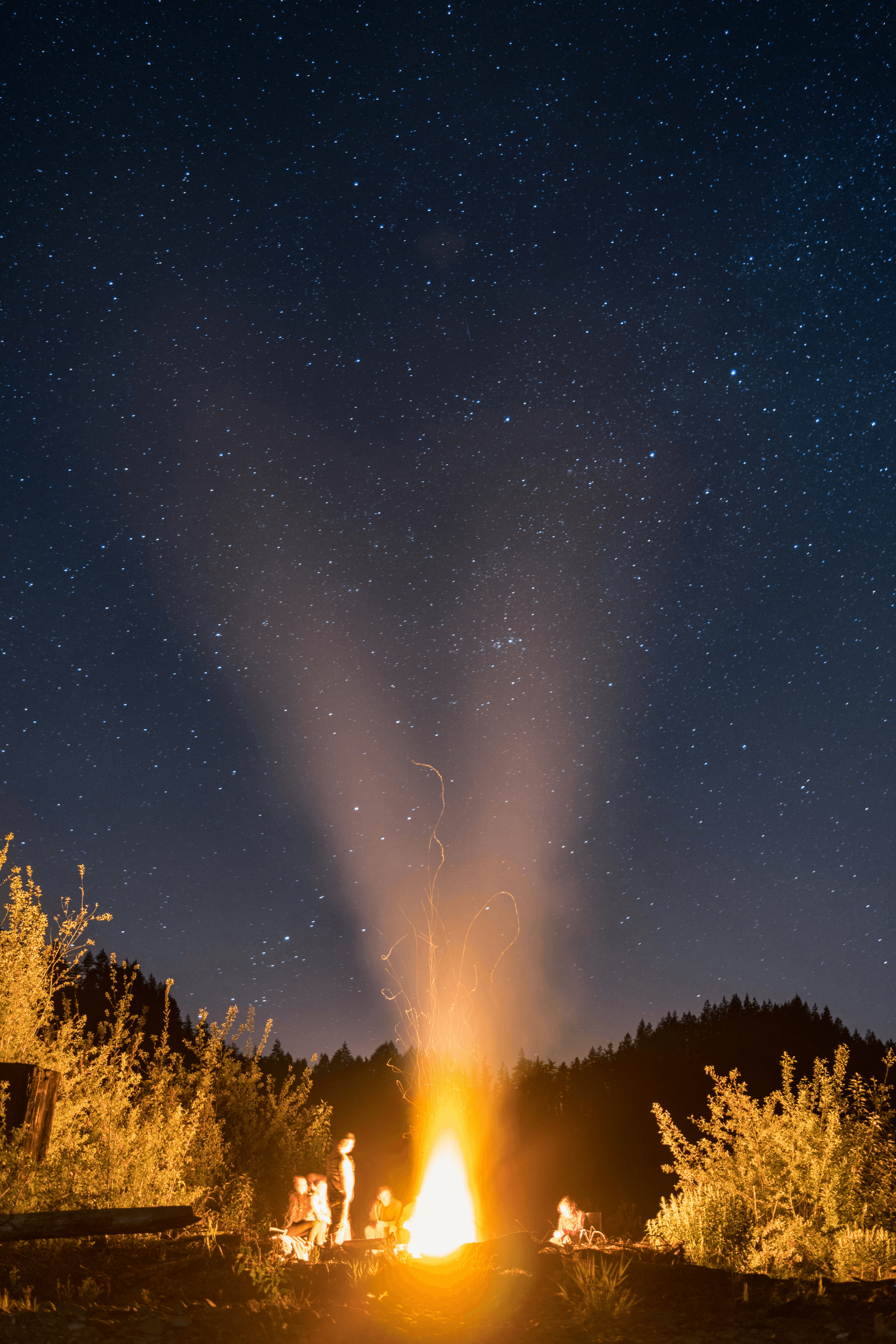 Bonfire night at luxury hocking hills cabins