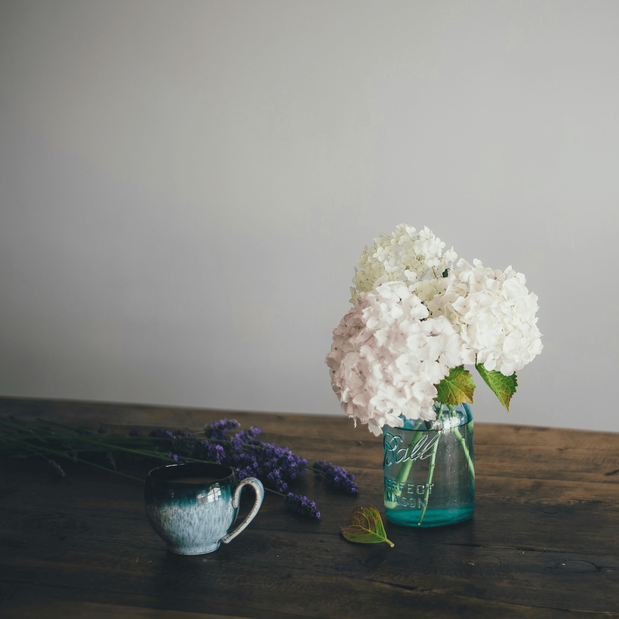 drying hydrangeas arrangement for home decor