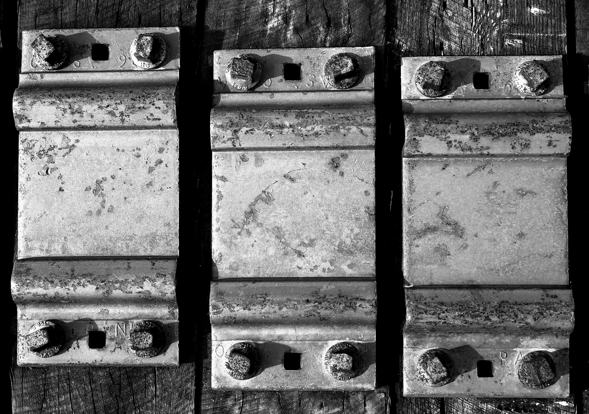 Illustration depicting various types of specialized railway bolts.