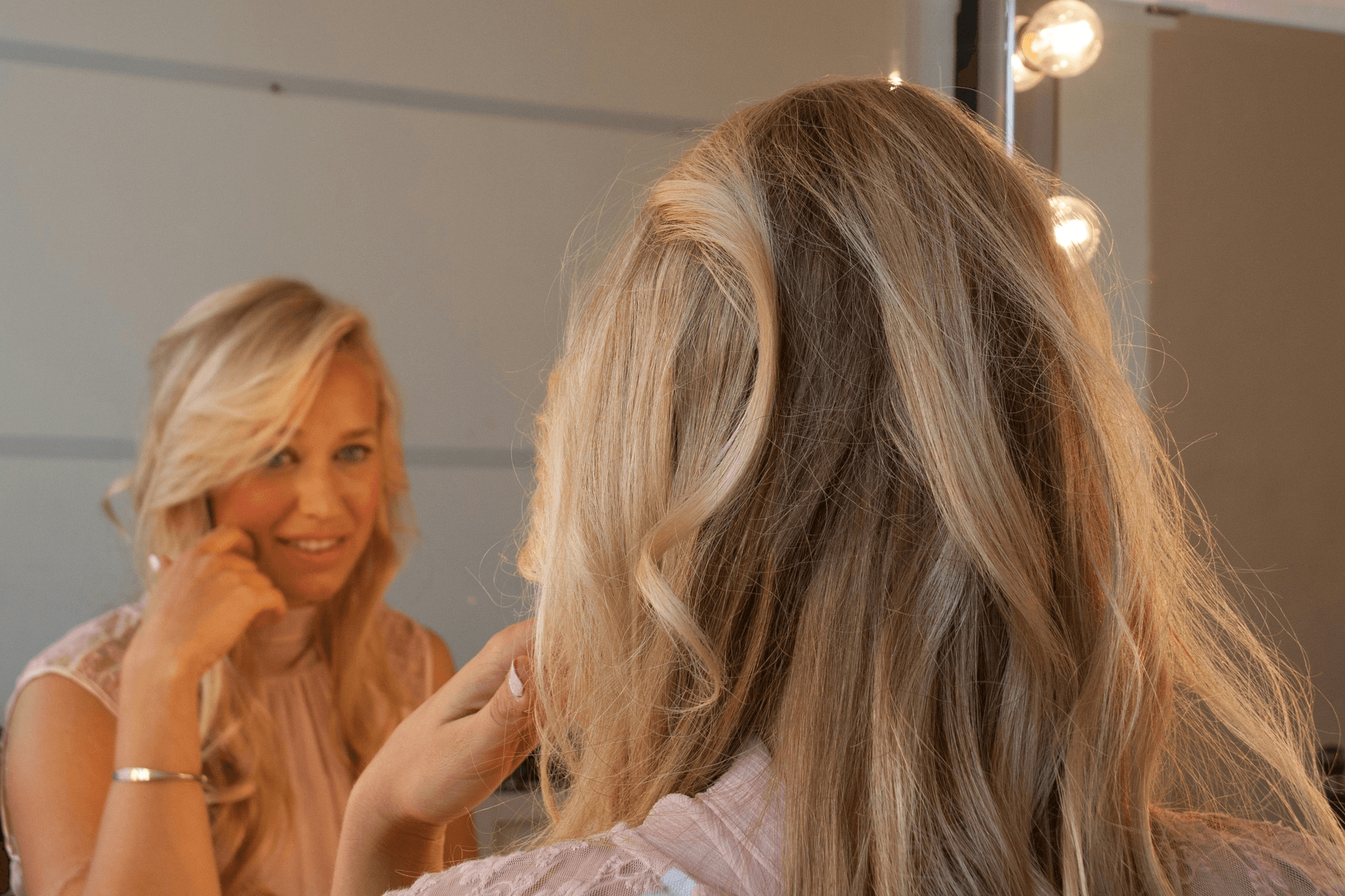 Applying stylish clip in human hair extensions