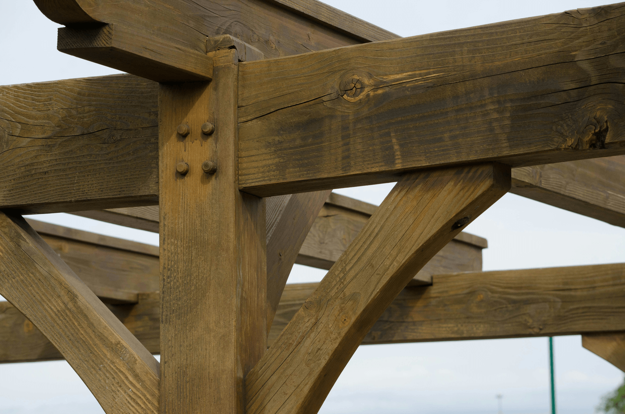 square pergola construction process