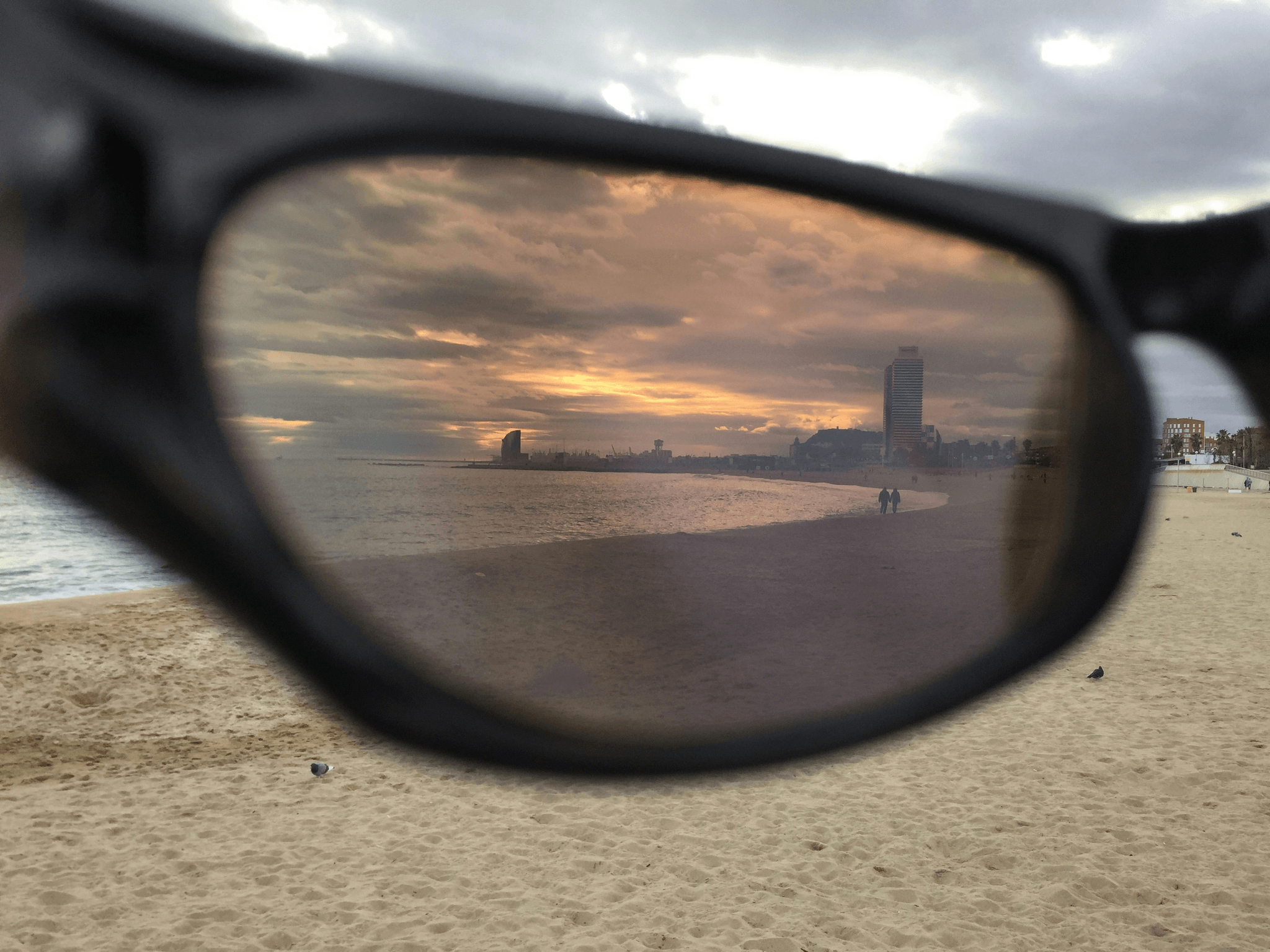 Comparison of mirrored vs polarized for driving in stylish eyewear.