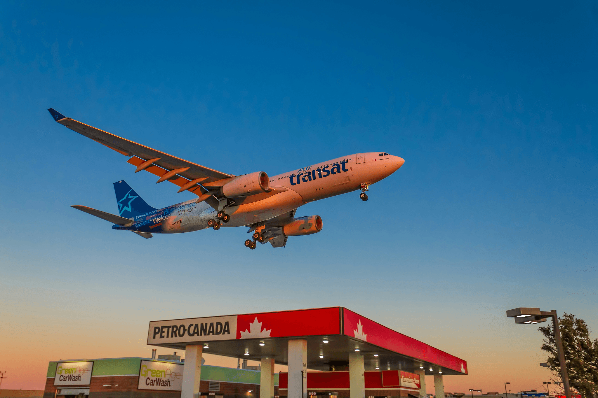 aviation fuel truck at airport fueling station