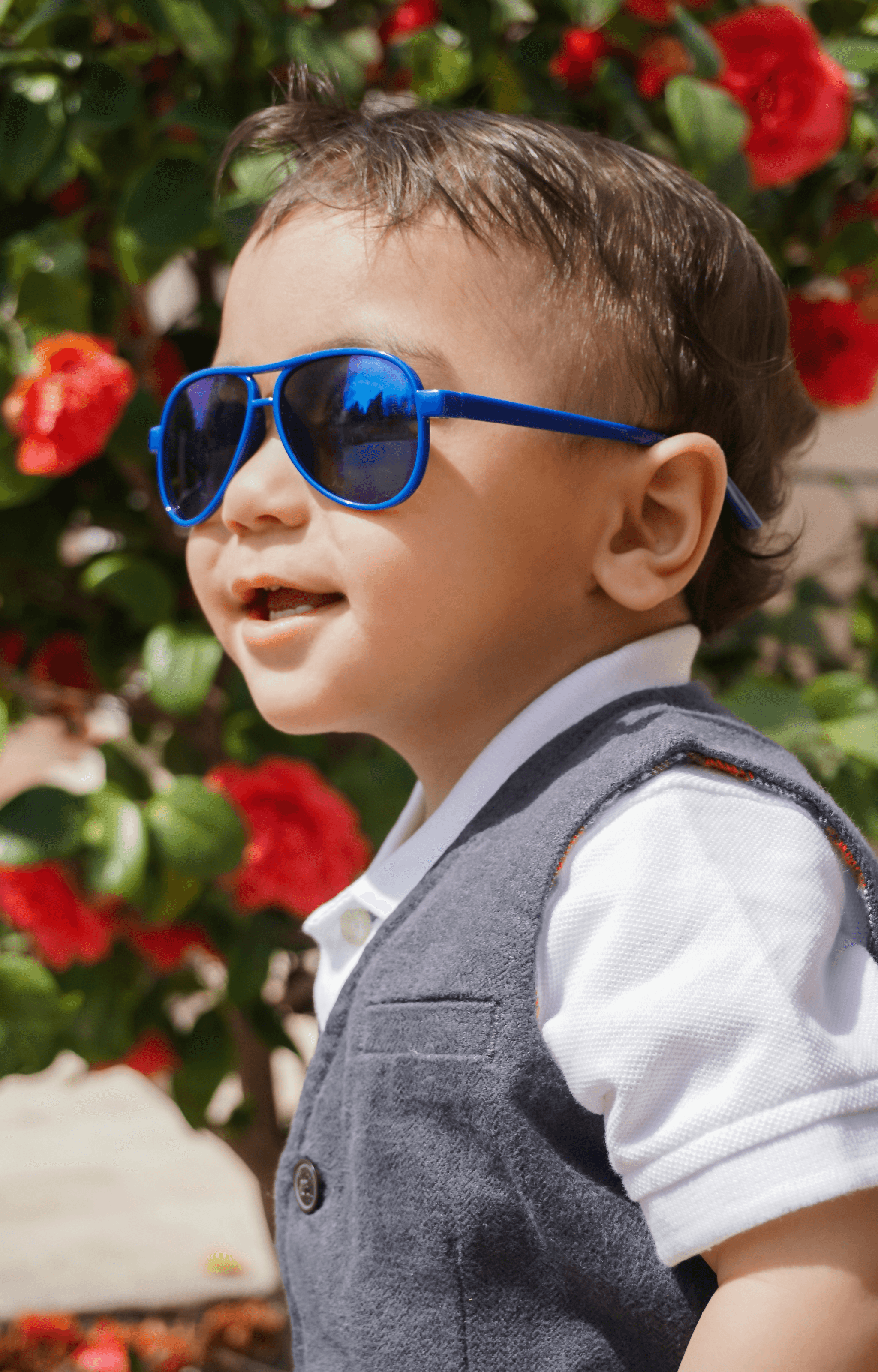 Kids prescription sunglasses worn by children enjoying outdoor activities.