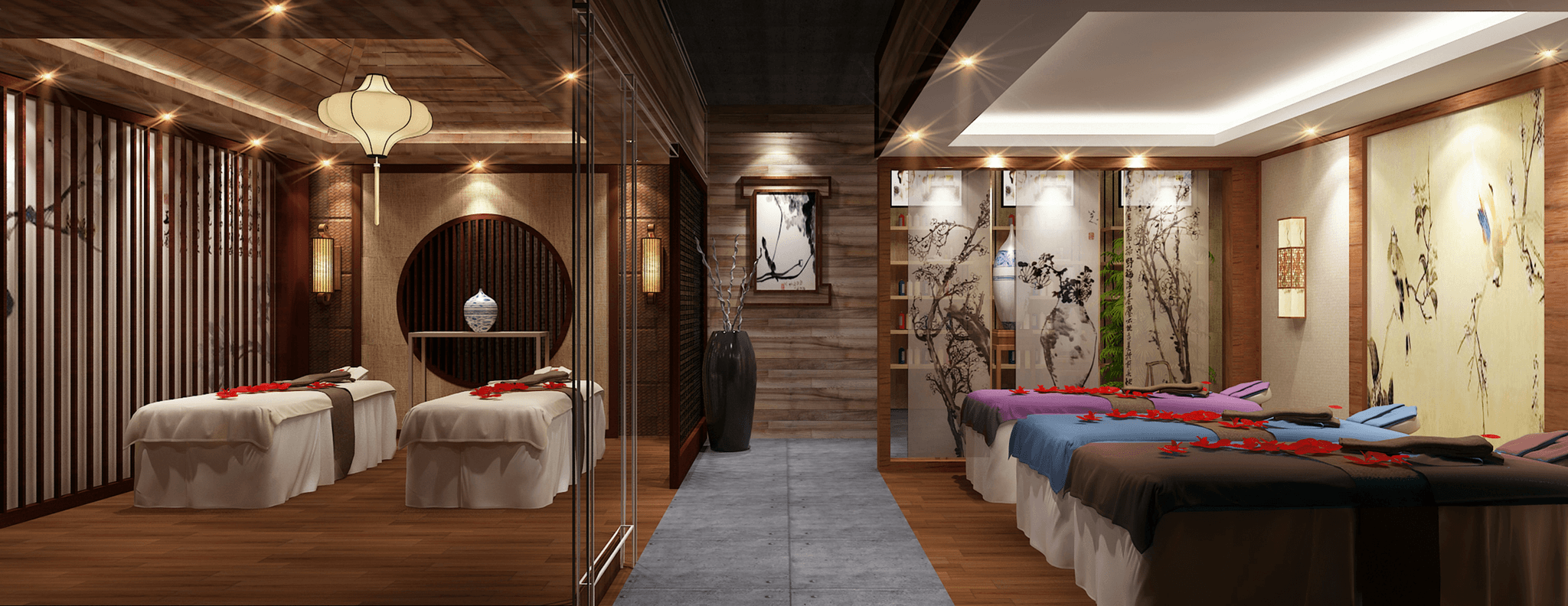 Luxurious spa facilities in container hotel