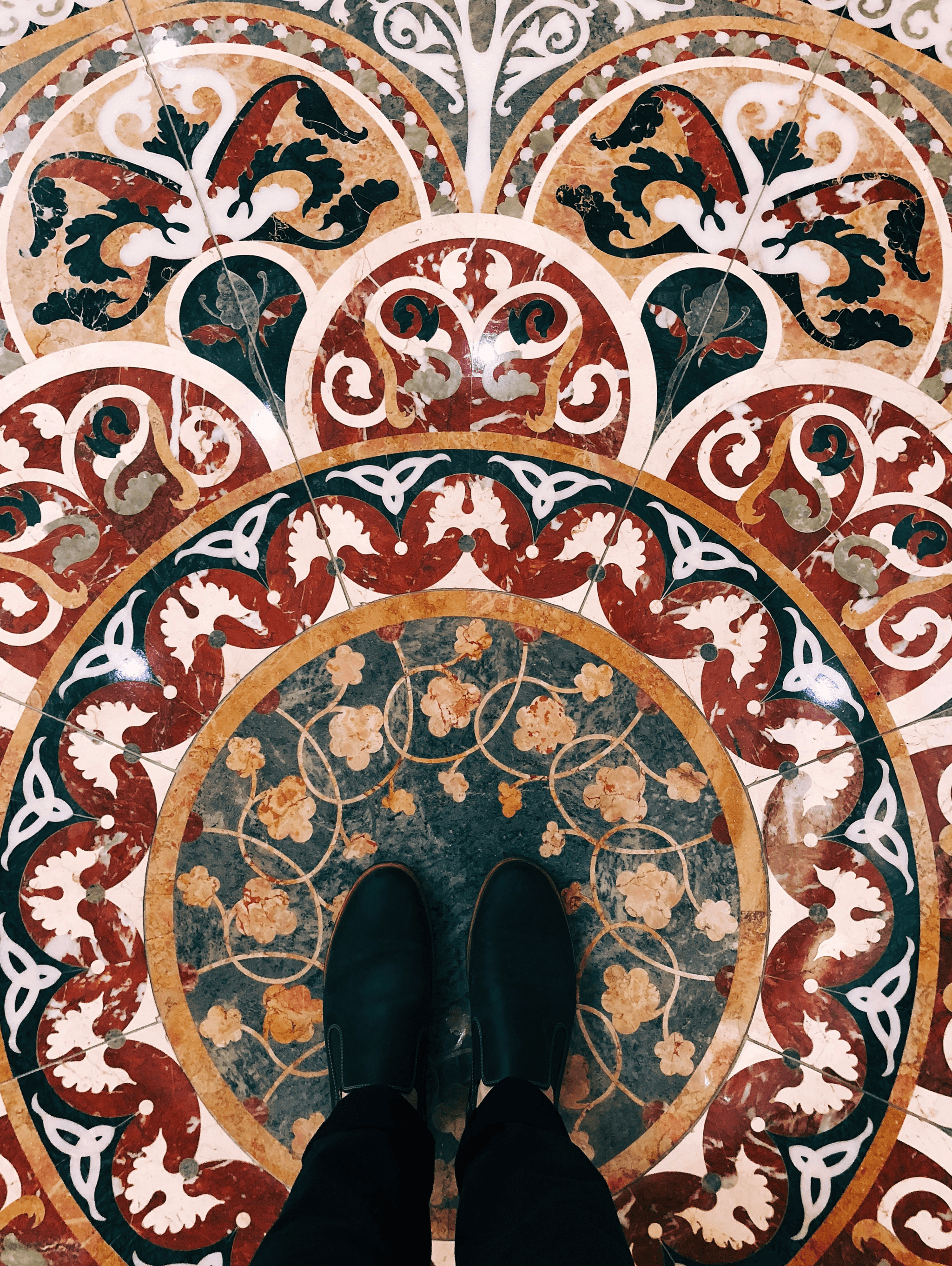 colorful floor tiles design