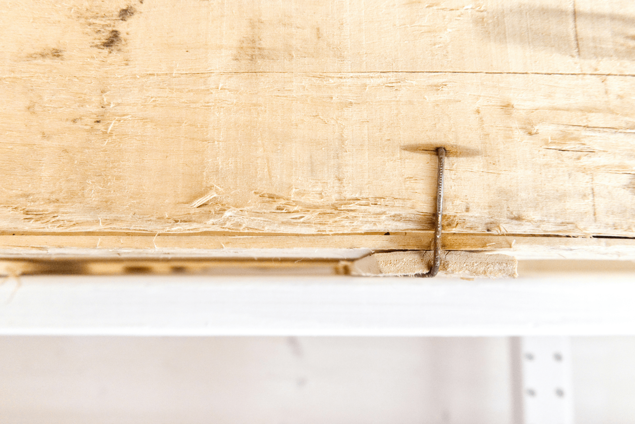 Polyurethane glue being applied in woodworking project