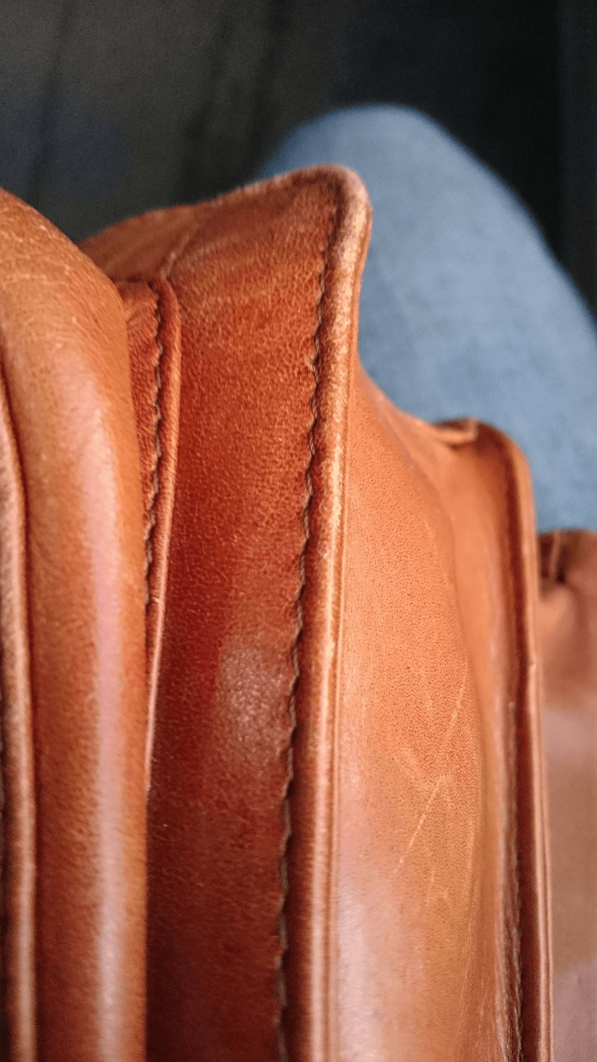 Inspection tests for evaluating quality in leather bags.