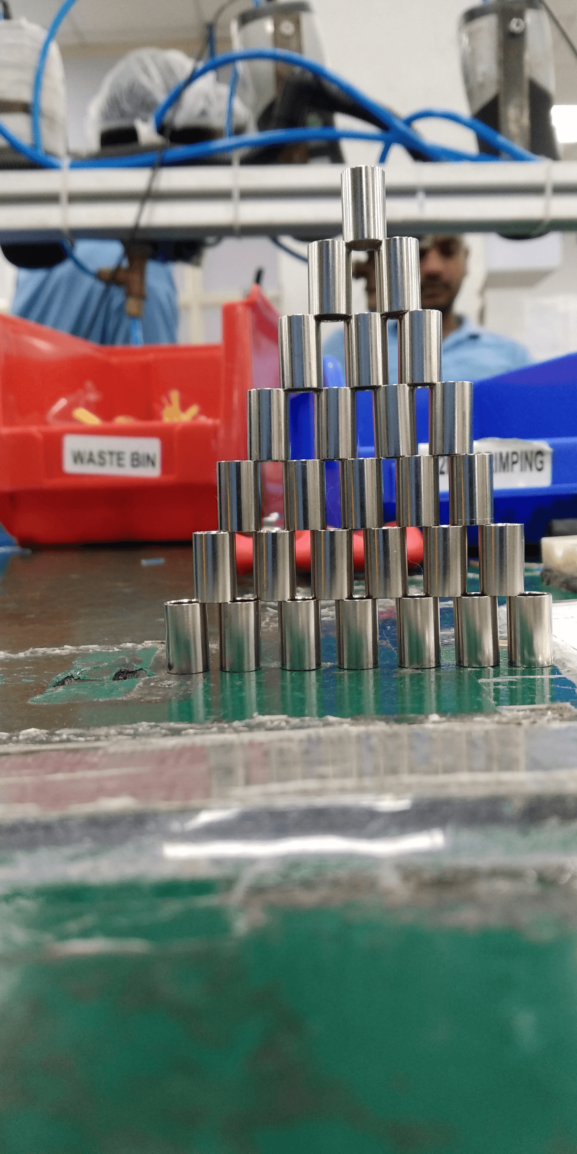 Magnetic Particle Inspection applied on aerospace component highlighting flaw detection techniques
