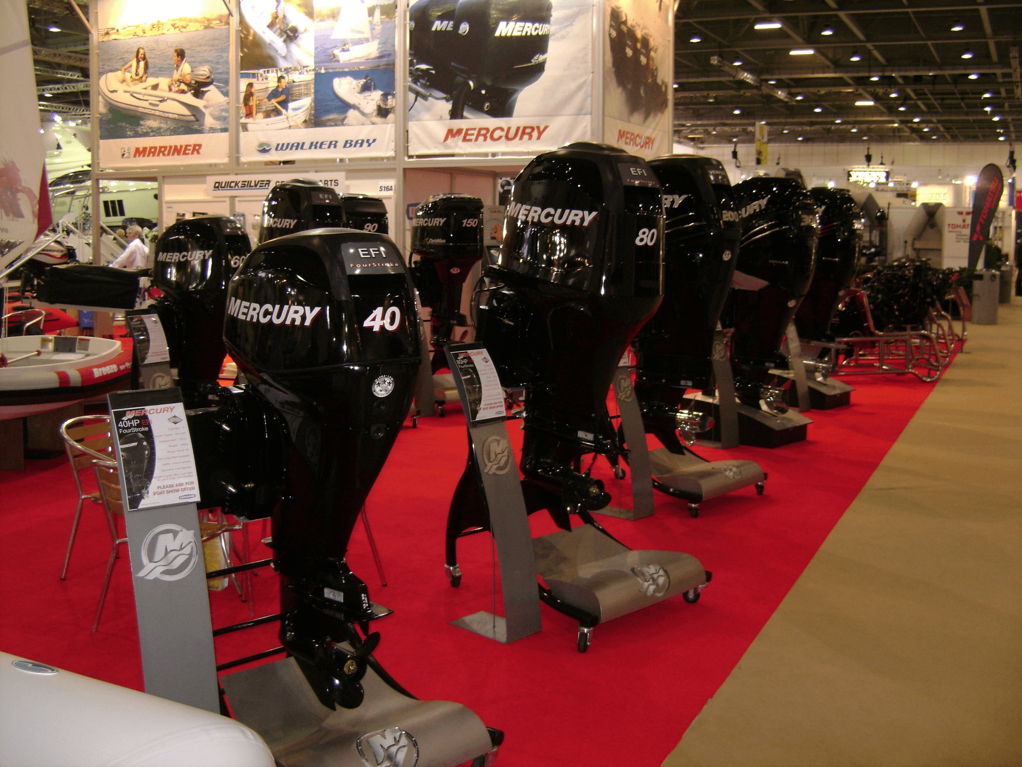 Types of speed boats showcased at boat show