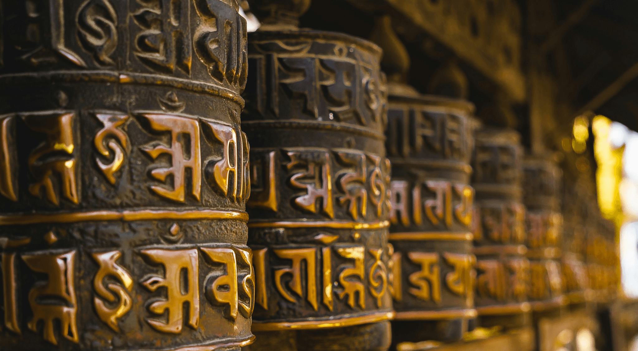 Exquisite Wooden Tibetan Prayer Wheel being spun