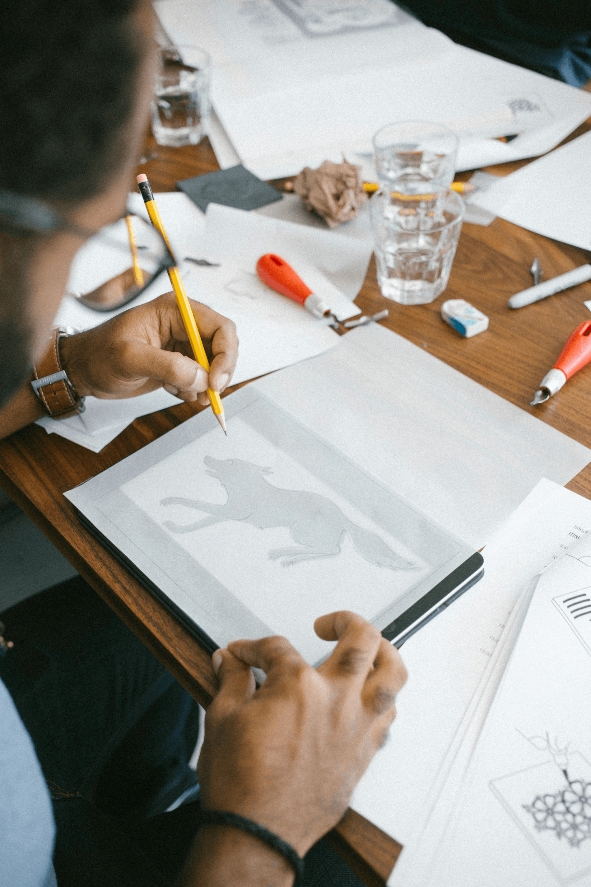 Person staying updated with print on demand trends