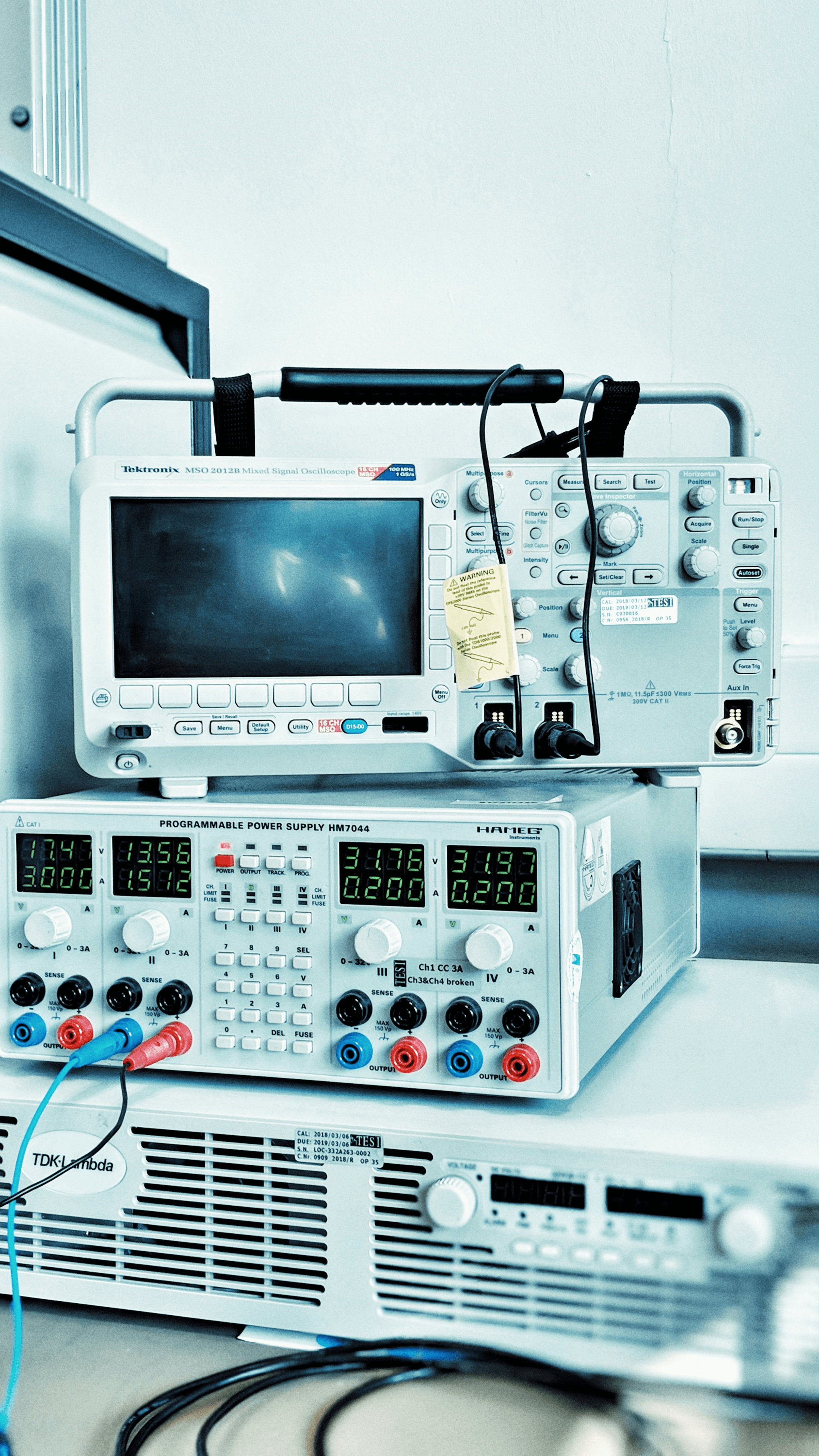 Electrical toys being tested for safety compliance