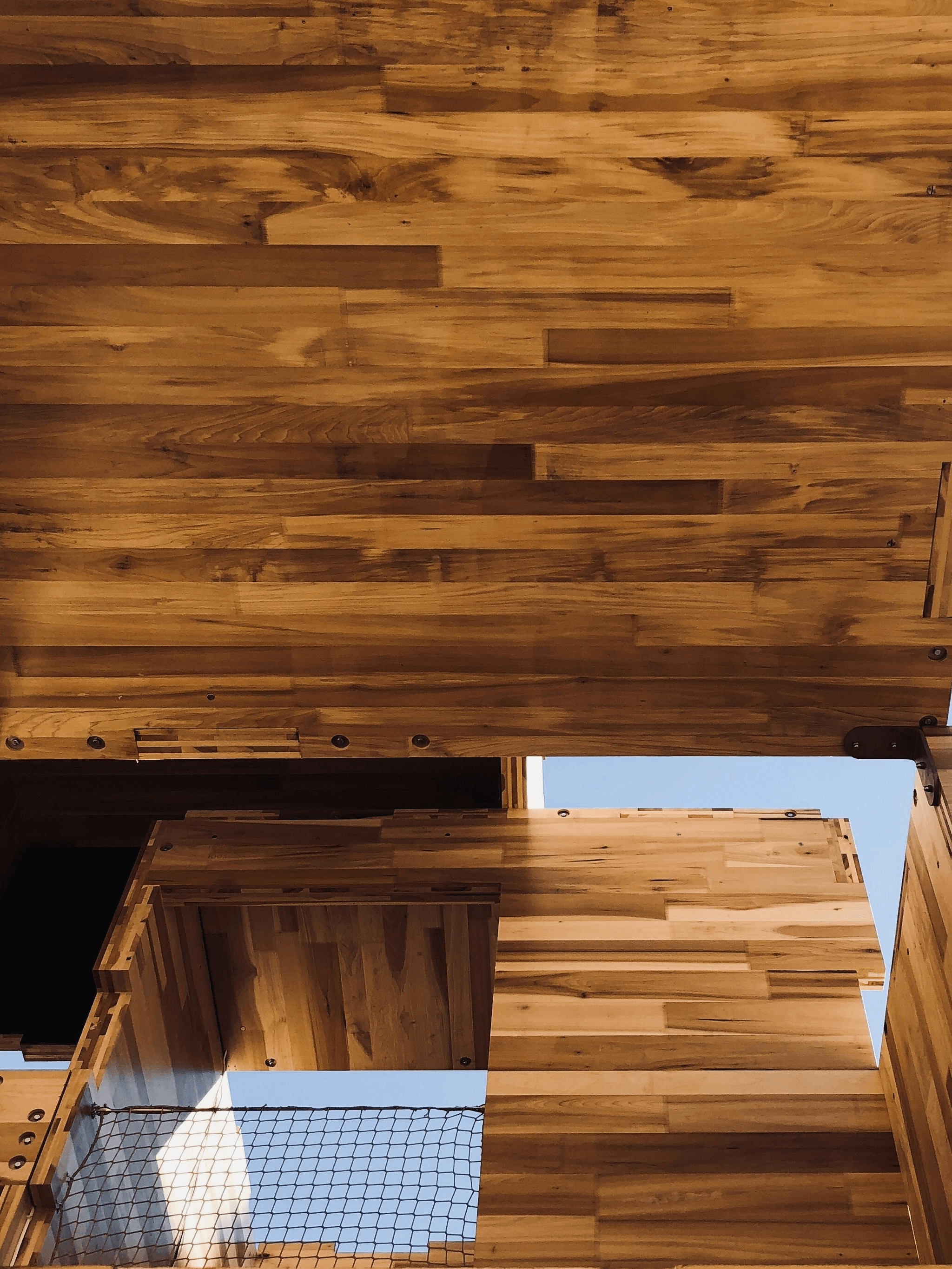 Sustainable interior design in a shipping container store