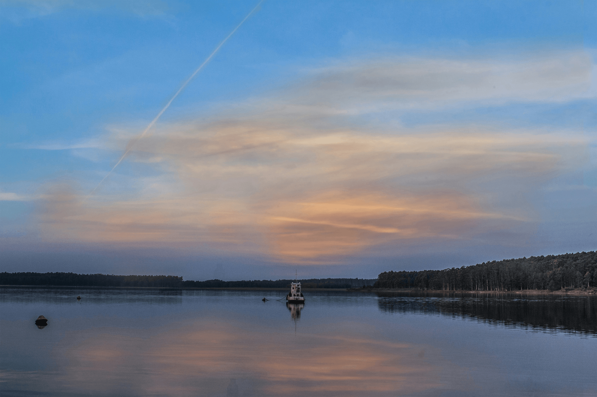 Stunning view of aluminum utility boats on tranquil waters.