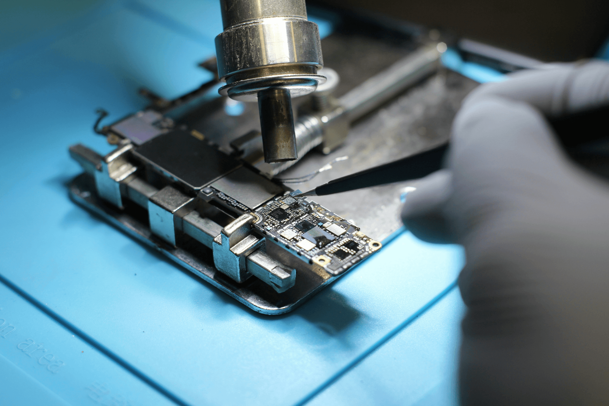 Reworked Rejected Products showcased by technician during repairs.