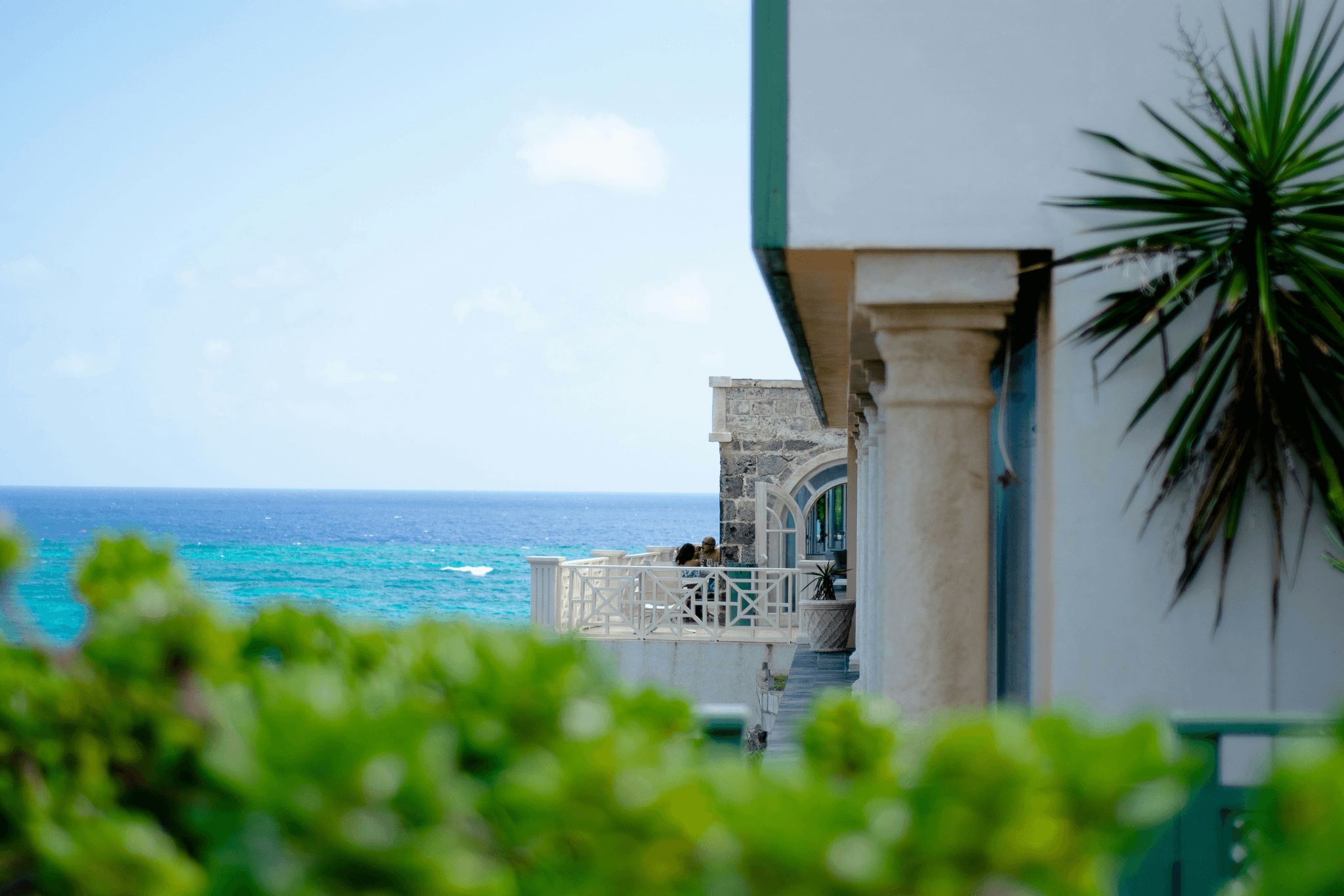 shipping container beach house with ocean view