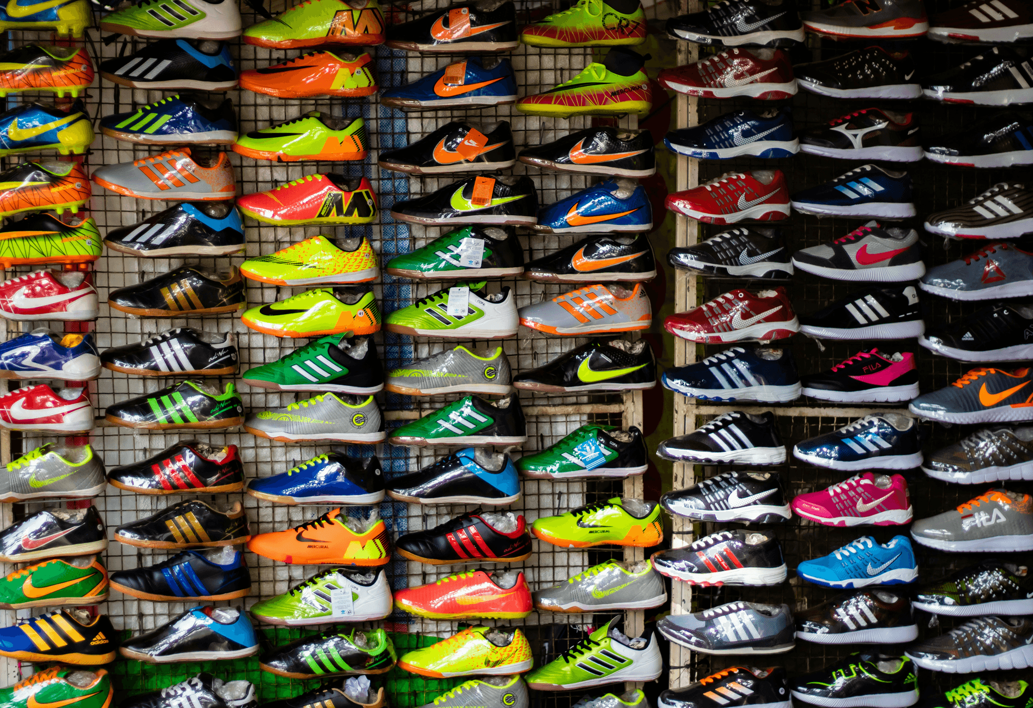 Manufacturing Sporting Goods display showcasing diverse athletic products