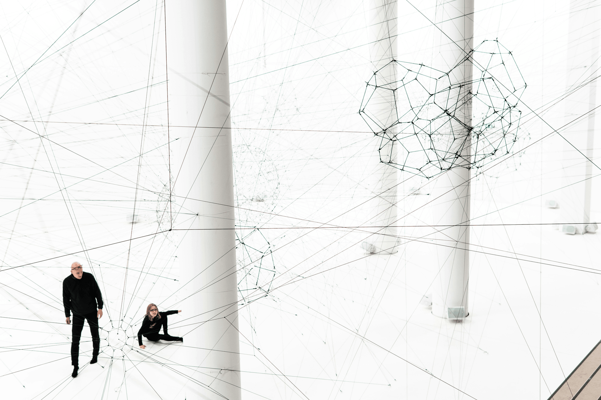 Illustration depicting global sourcing outsourcing network